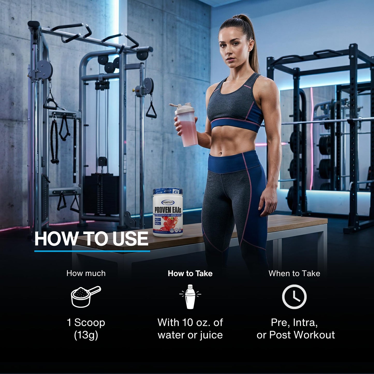 Gaspari Nutrition Proven EAAs, Vegan Fermented EAAs Powder 15.86 oz