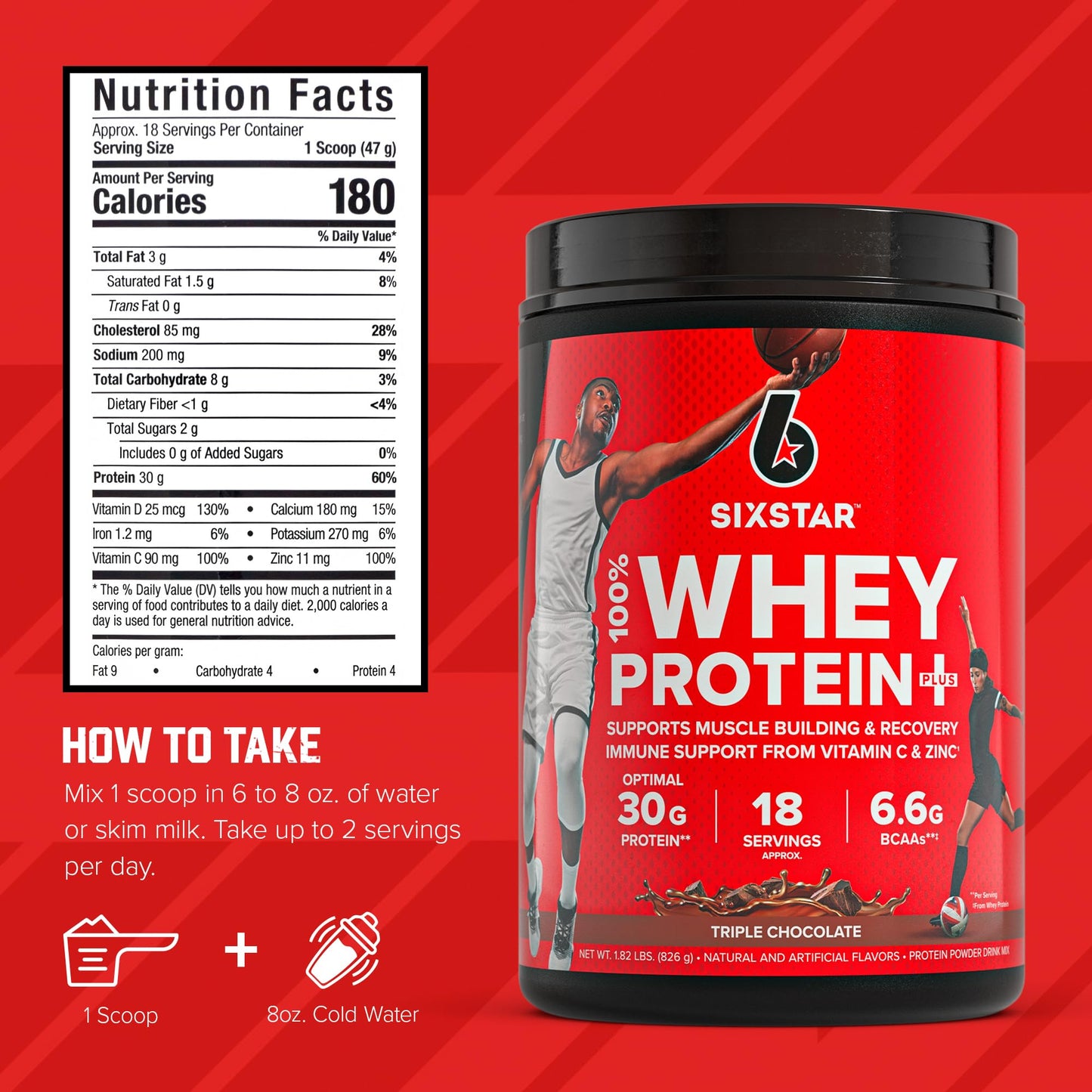 Six Star Whey Protein Plus Powder, 29 Servings
