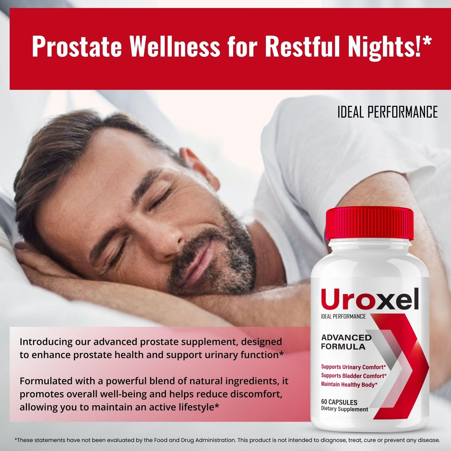 IDEAL PERFORMANCE Uroxel Prostate Health Capsules, 180 Count