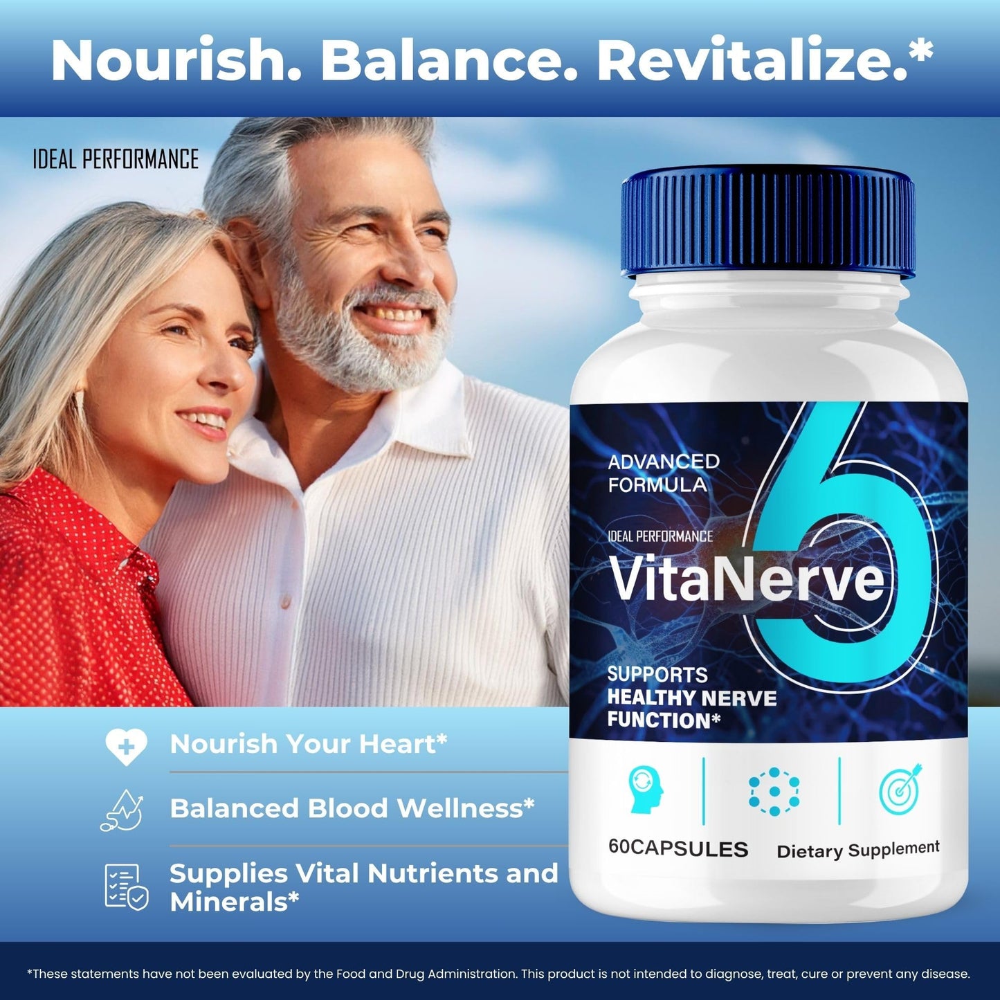 IDEAL PERFORMANCE VitaNerve 6, 120 Capsules