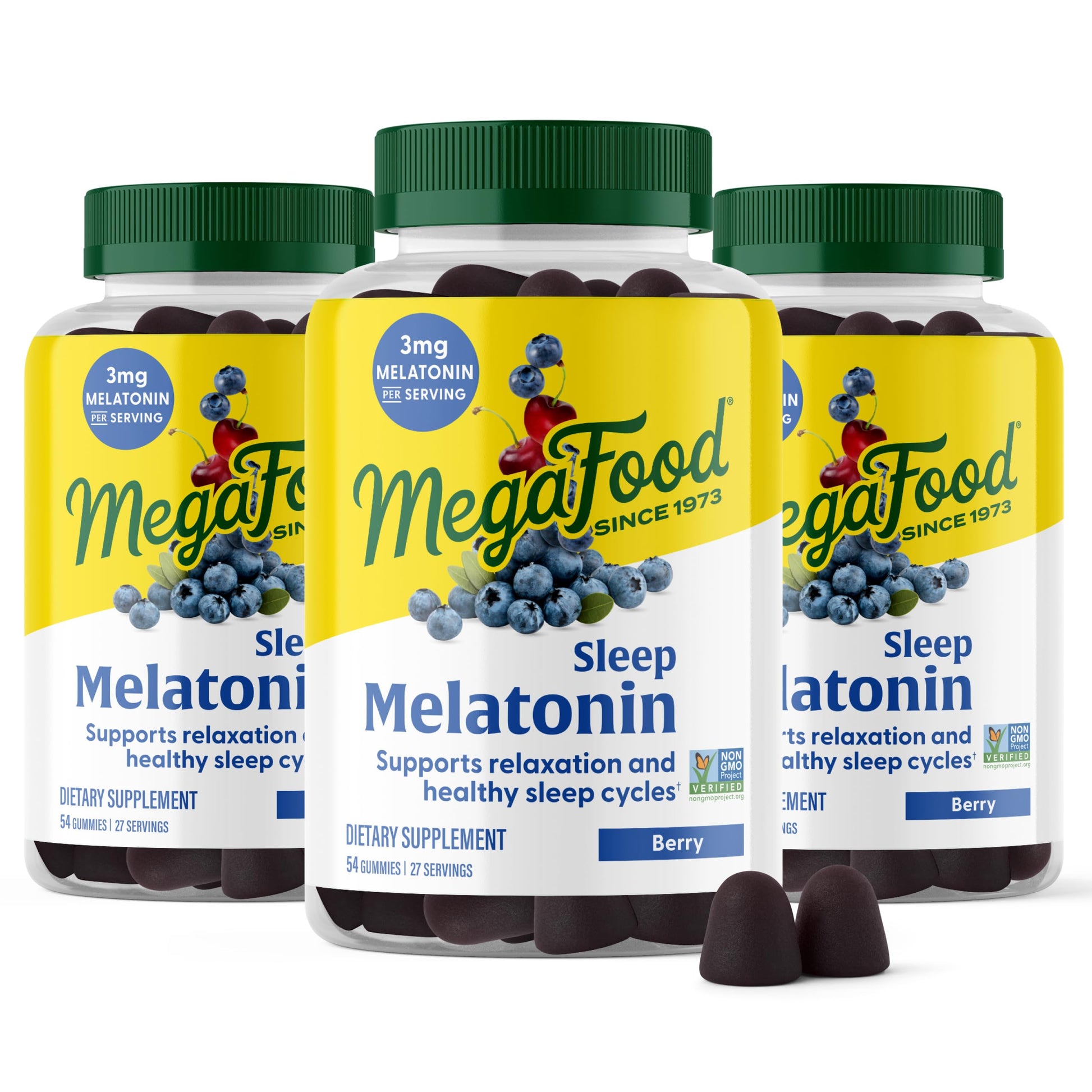MegaFood Melatonin Gummies 3mg per Serving, 162 Count