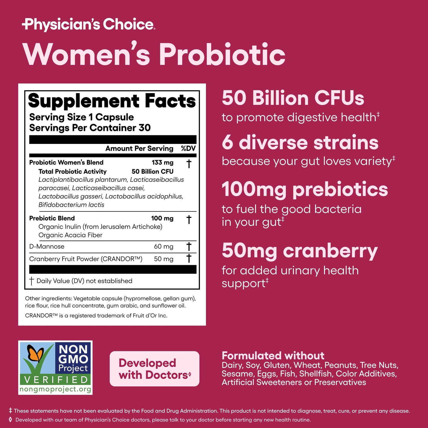 Physician's CHOICE Probiotics for Women Capsule 30 CT
