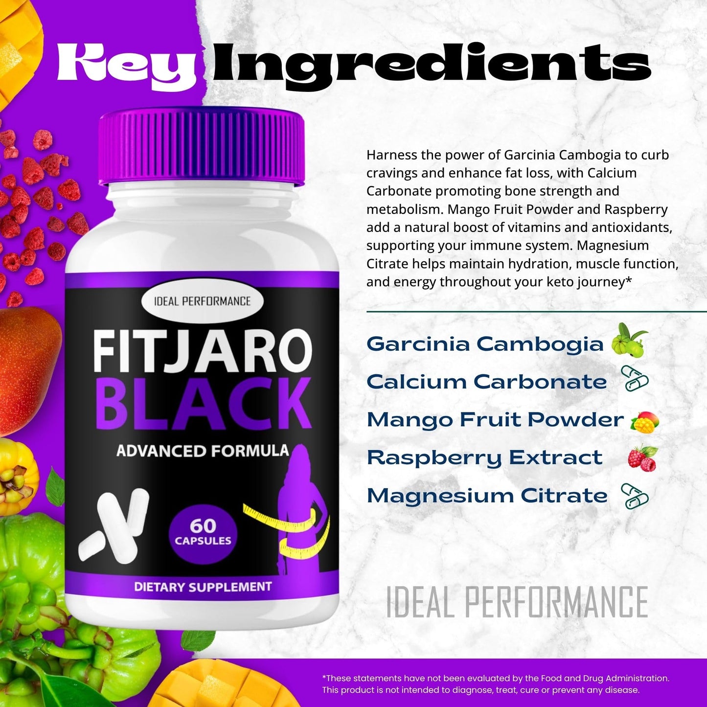 IDEAL PERFORMANCE Fit Jaro Capsules with Pink Salt, 120 Capsules