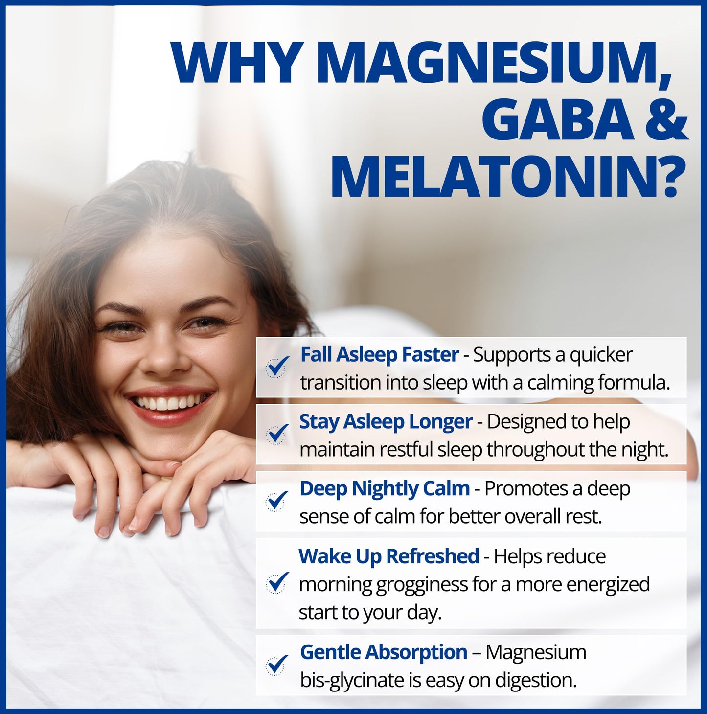 CanPrev Magnesium Bisglycinate Chelated + GABA & Melatonin Capsules, 120 Capsules