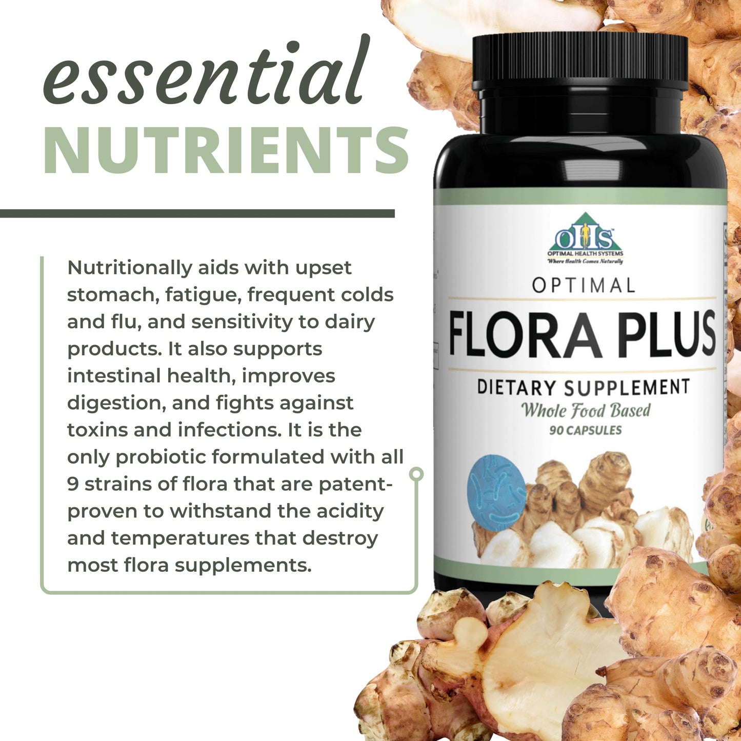 Optimal Health Systems Flora Plus 90 Capsules