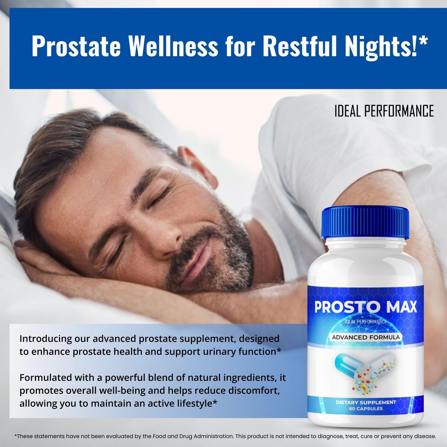 IDEAL PERFORMANCE Prosto Max Prostate Health Supplement Capsules 300