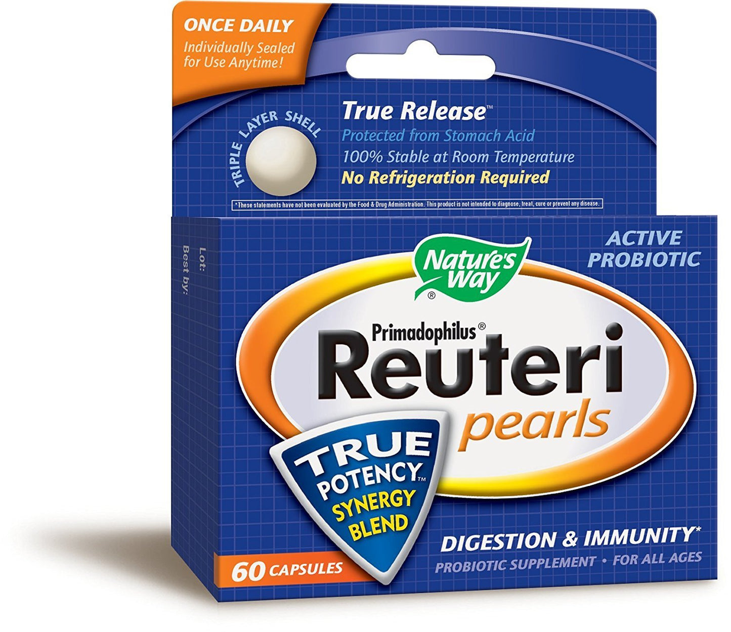 Nature's Way Primadophilus Reuteri Pearls Softgels 60