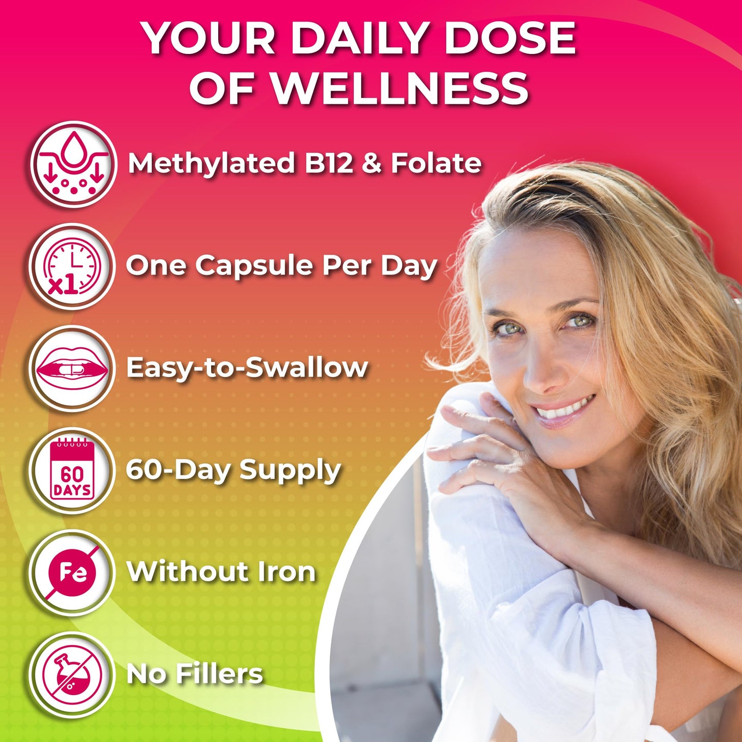 SUPPLEMENTS STUDIO Women's Daily Multivitamin 50 Plus - Vegan Methylated Multivitamin for Women 50 and Over with Biotin, Organic Superfoods & Lutein - Eye, Energy, Gut & Optimal Health Support - Easy to Swallow Capsules 60 Capsules