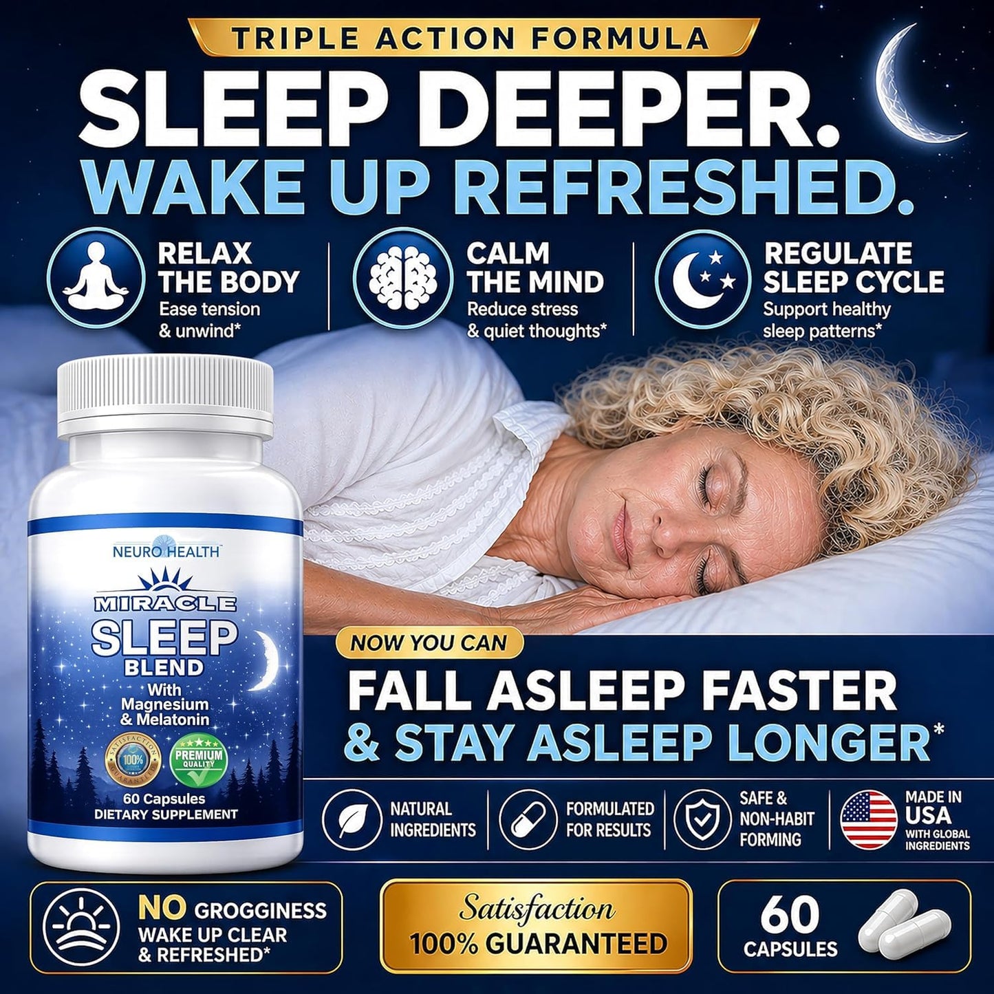 Neuro Health Sleep Plus Sleep Aid Capsules, 60 Capsules