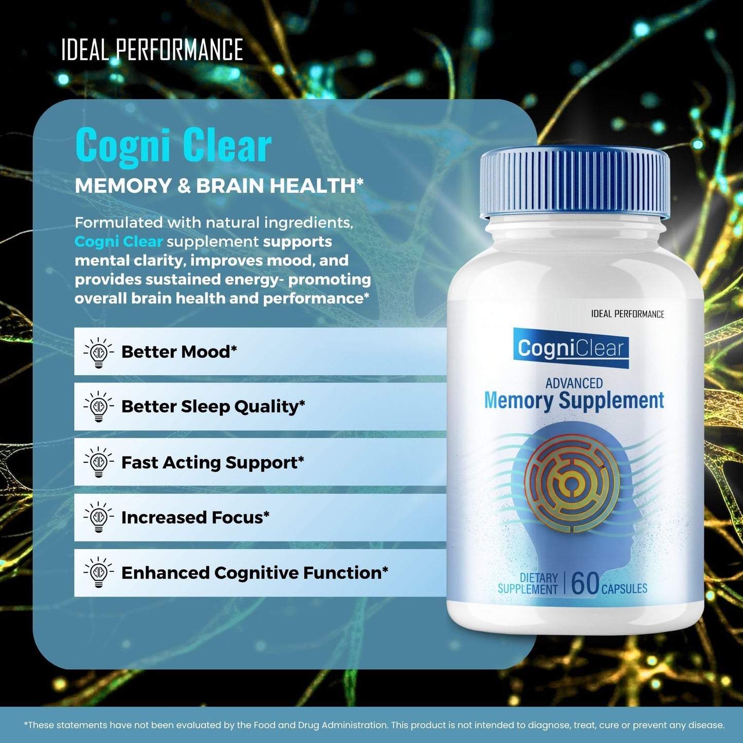 Ideal Performance Cogni Clear Capsules 60 Capsules