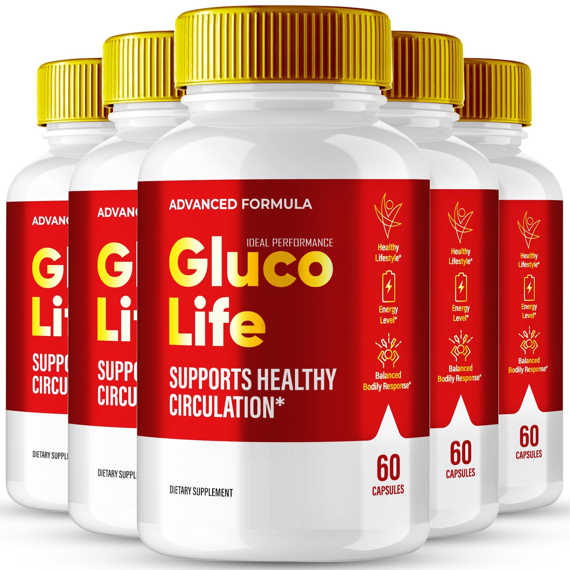 IDEAL PERFORMANCE Gluco Life Blood Glycogen Support Advanced Blood Formula 300 Capsules