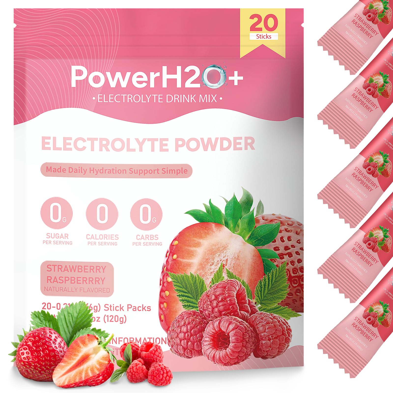 PowerH2O+ Electrolytes Powder Packets 4.23 Ounce