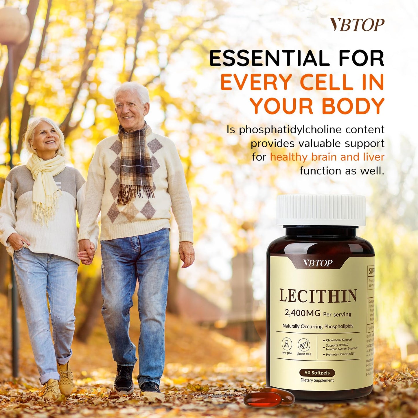 VBTOP Sunflower Lecithin 2400 mg Softgels 180