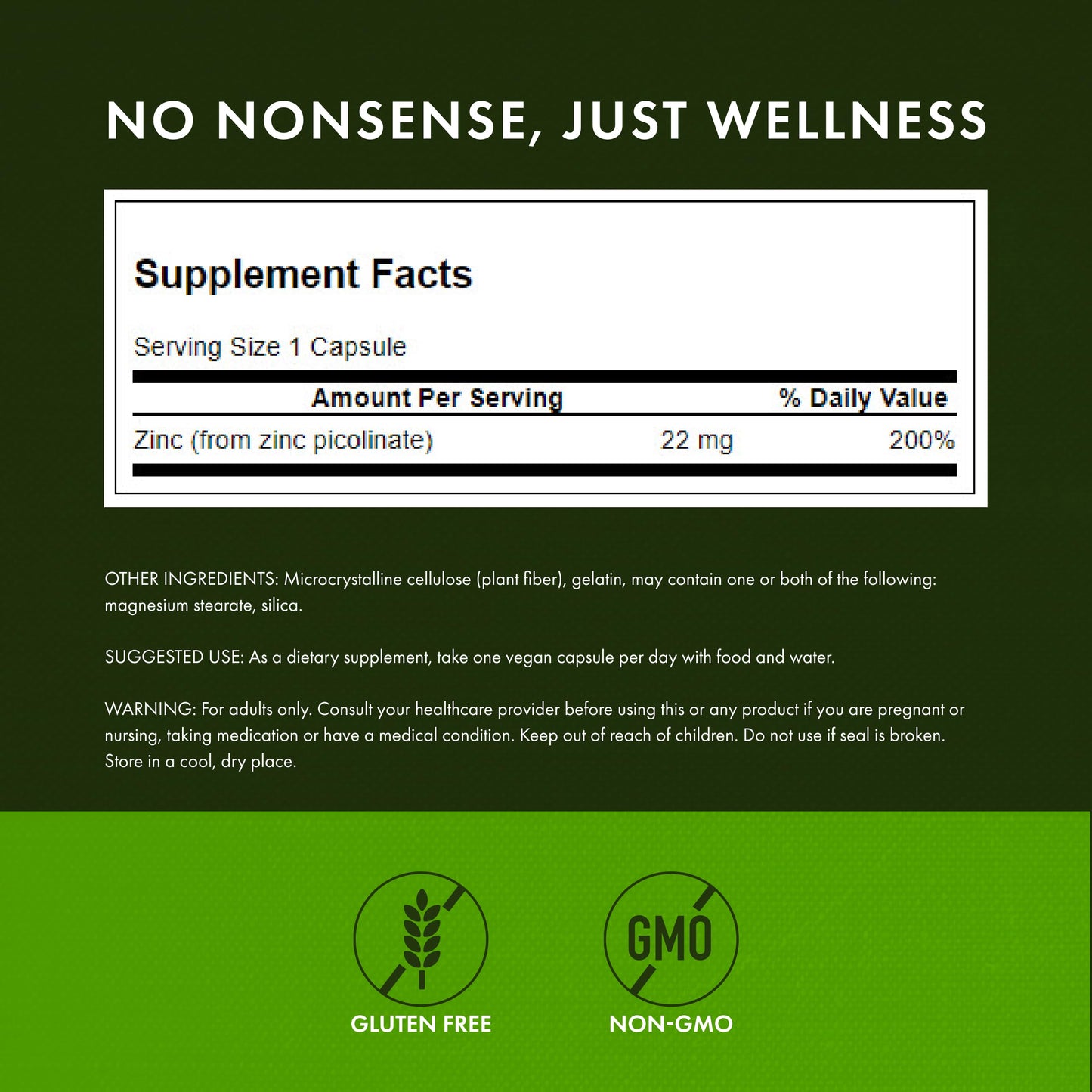 Swanson Zinc Picolinate Chelated Mineral Supplement Capsules 180