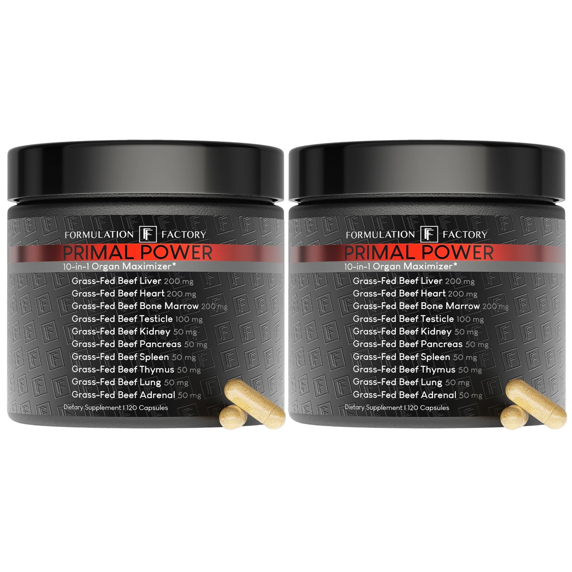 Formulation Factory Primal Power 10-in-1 Grass-Fed Organ Supplement Capsules 240