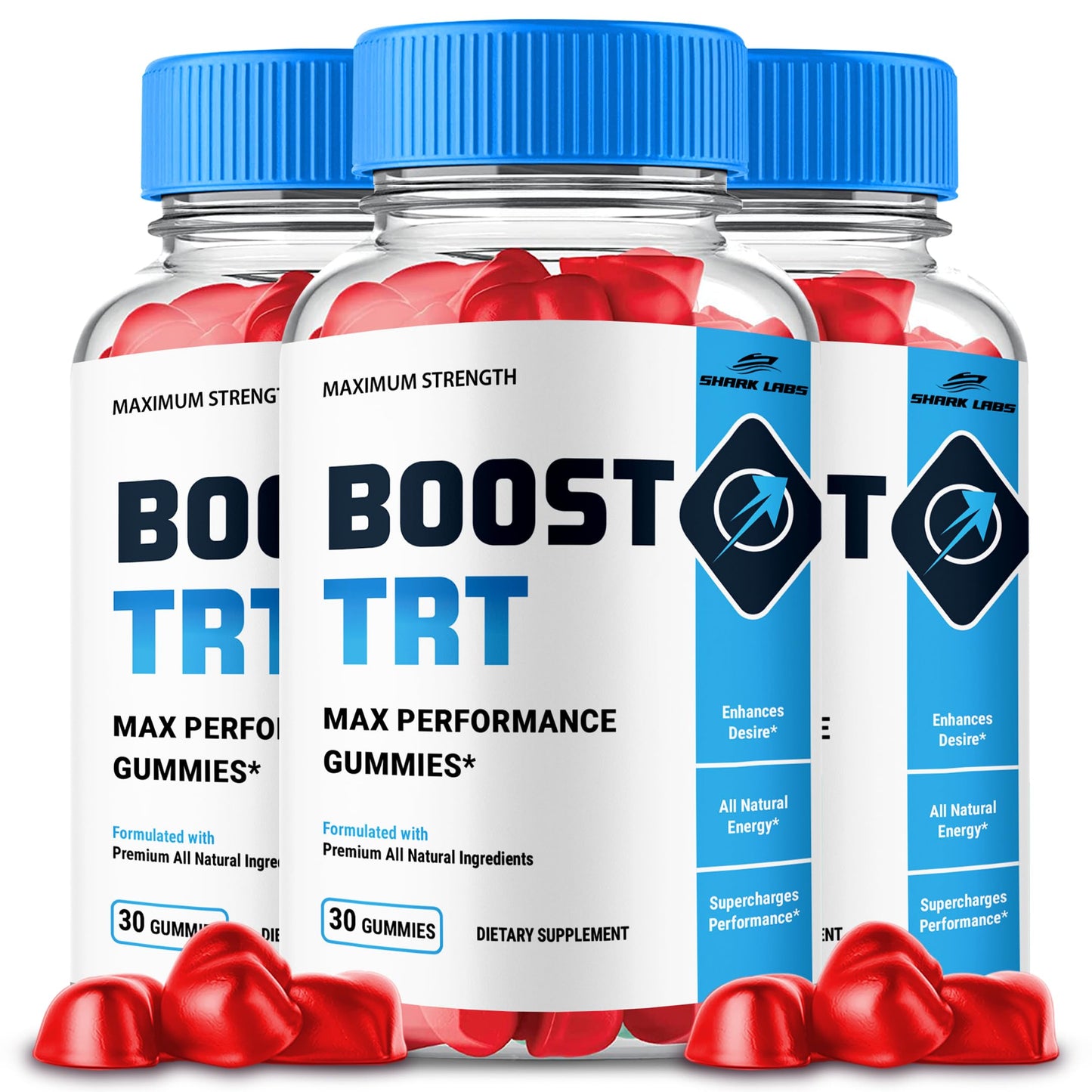 Shark Labs Boost TRT Gummies, Maximum Strength Supplement, BoostTRT Advanced All Natural Vitamin Gummies, 30 Gummies