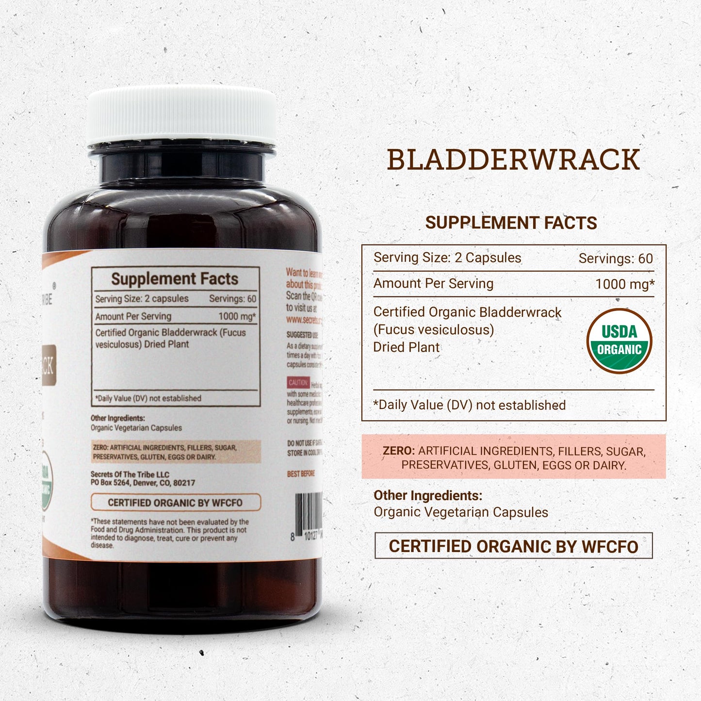 Secrets of the Tribe Bladderwrack Capsules, 120 Count