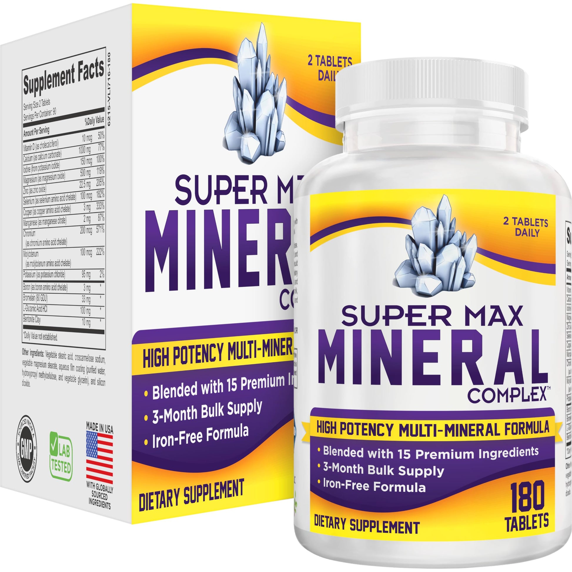 Elevate Recovery Supplements Multimineral Supplement Tablet 180 Tablets