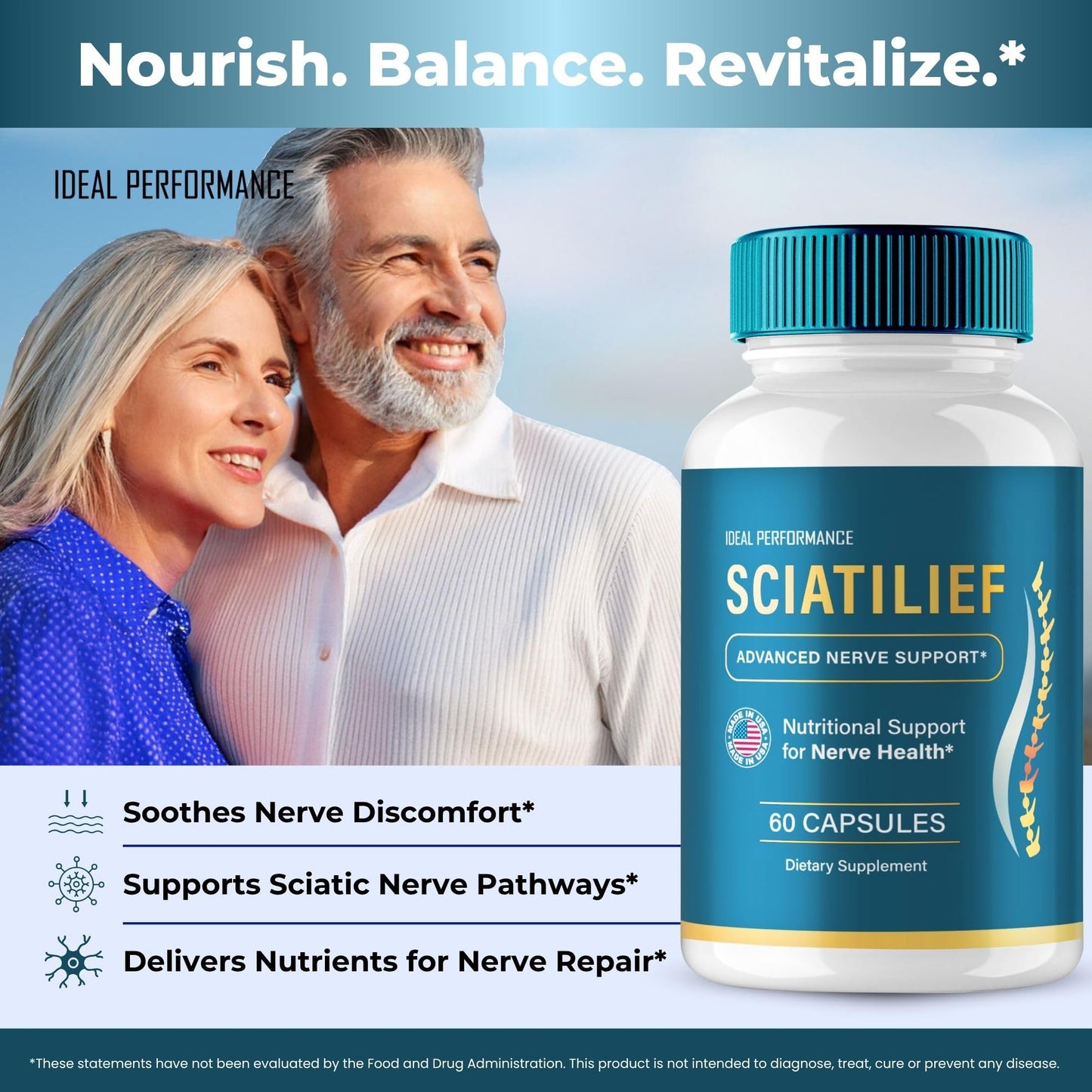 IDEAL PERFORMANCE Sciatilief Advanced Blood Formula Capsules 300 Capsules