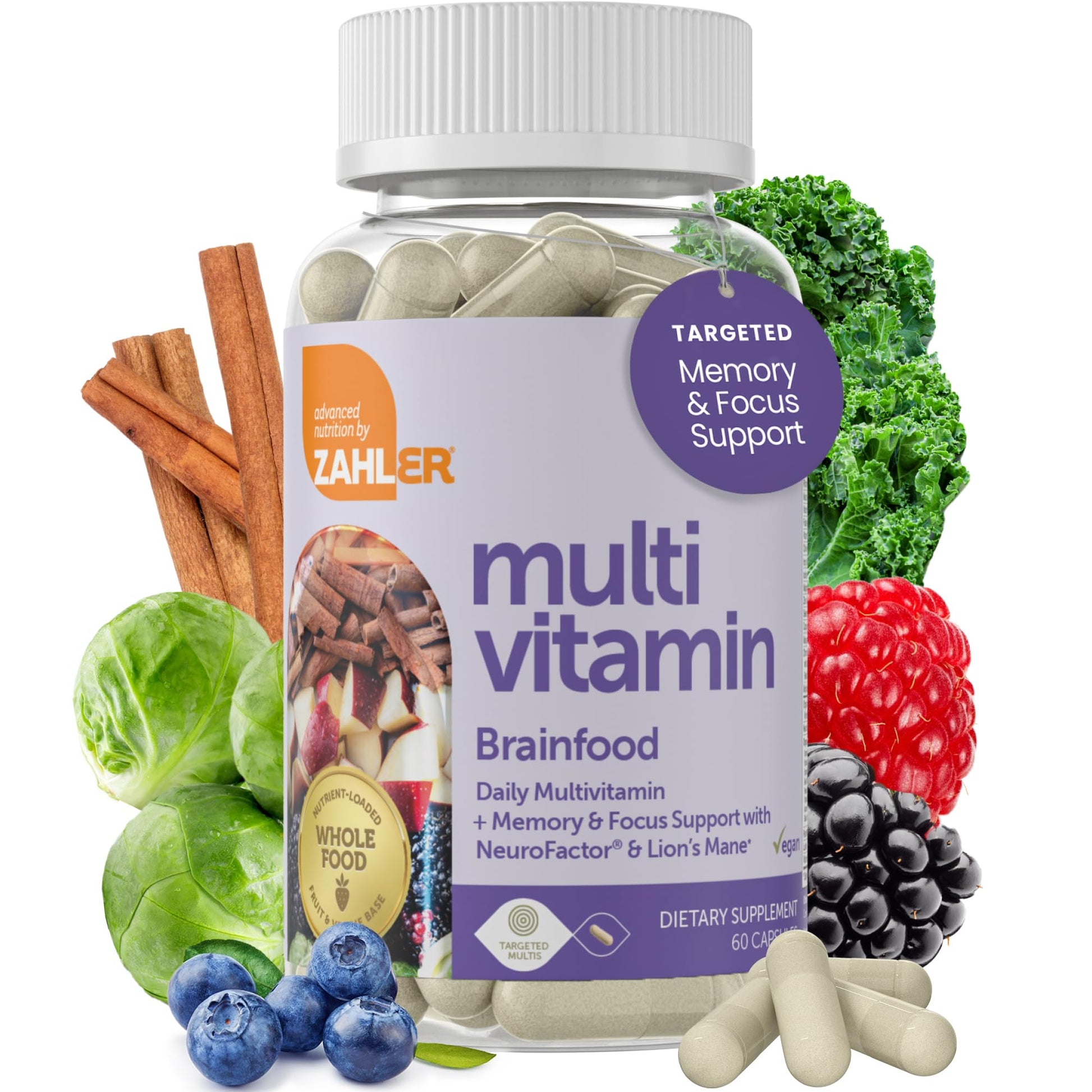 Zahler Multivitamin Brain Supplement Capsules 60 Count