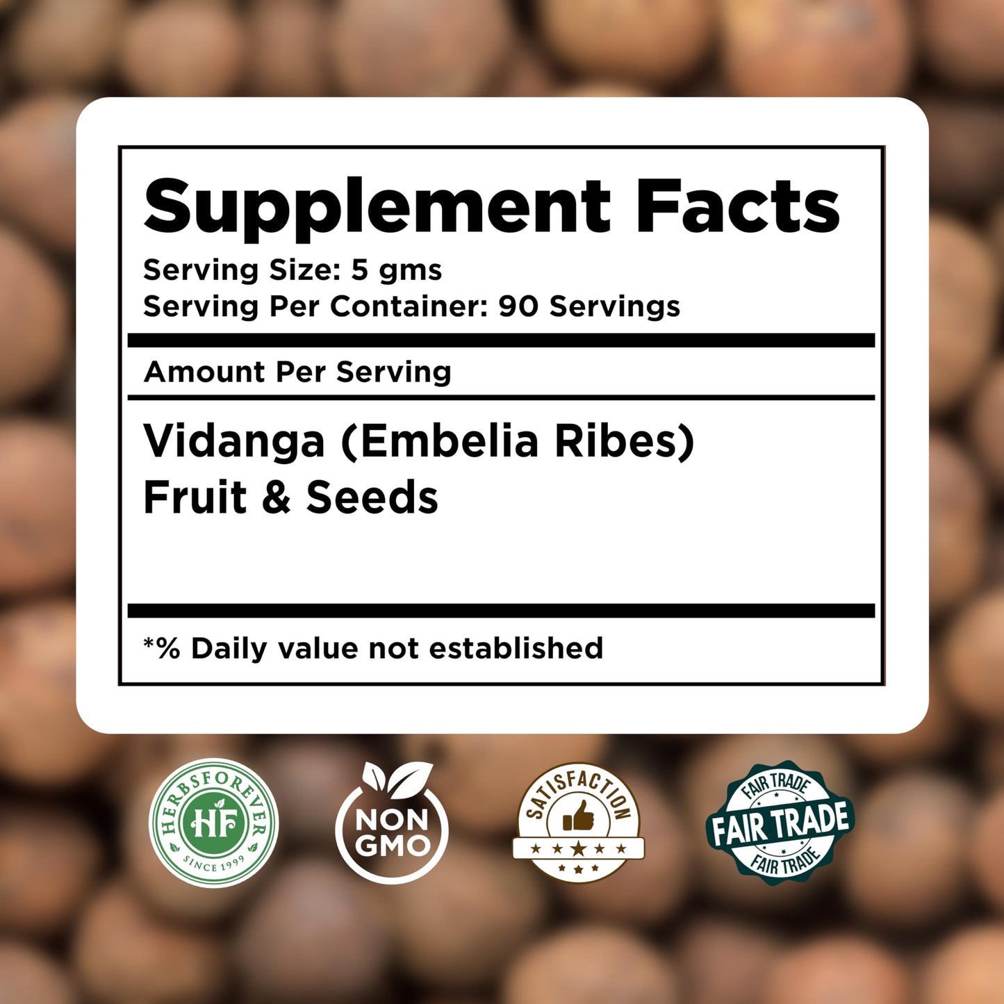 Herbsforever Vidanga Embelia Ribes Powder, 16 oz