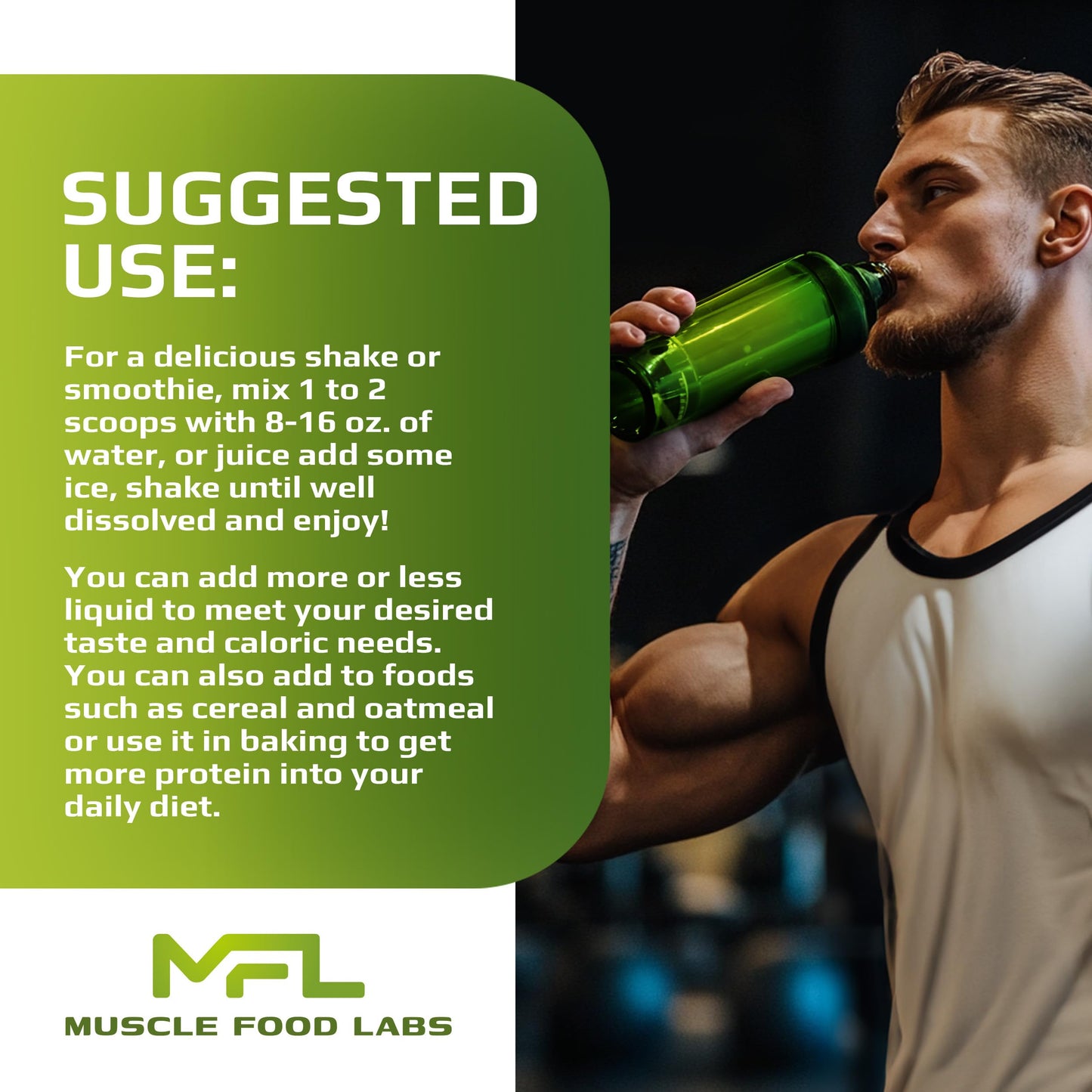 MUSCLE FOOD LABS MFL Vegan Plant-Based Protein Powder Vanilla Bean 33.92 oz