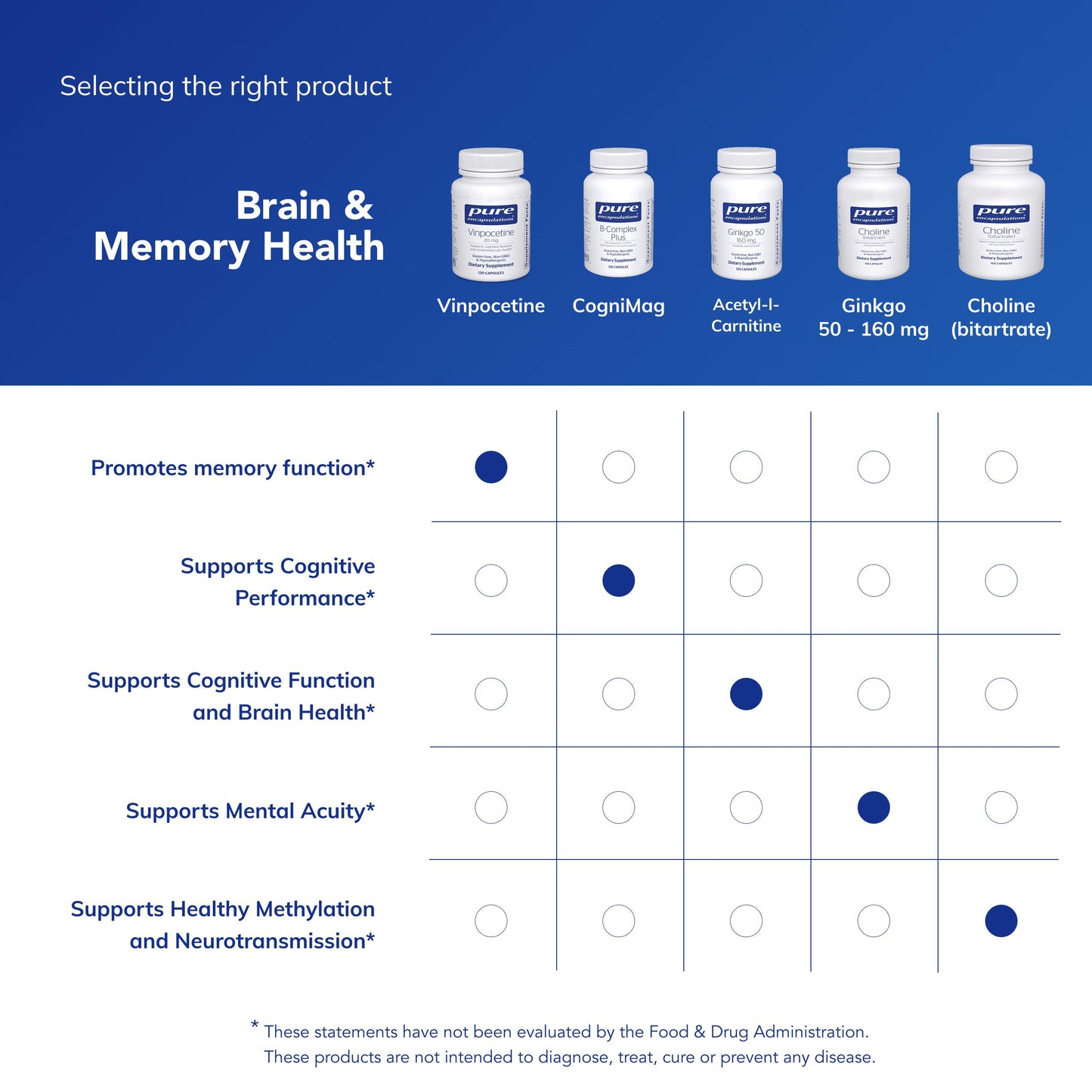 Pure Encapsulations Vinpocetine 20 mg Brain & Cerebrovascular Support Memory Support Gluten-Free & Non-GMO Capsules, 120 Count