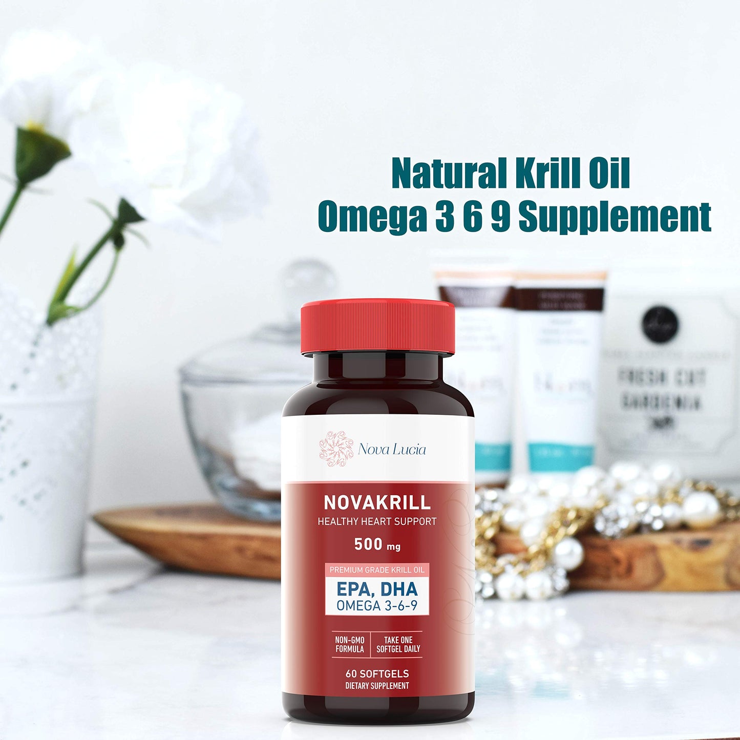 Nova Lucia NovaKrill Krill Oil Omega 3 Supplement Softgel 1 Count