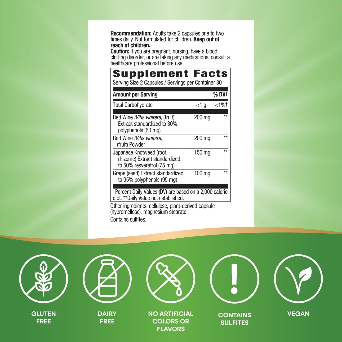 Nature's Way Resveratrol Capsule, 60 Count