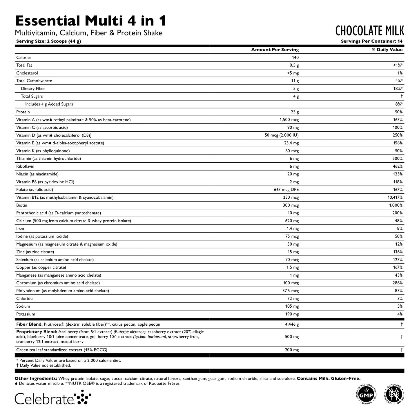 Celebrate Bariatric Supplements Essential Multi 4-in-1 Powder - Bariatric Multivitamin, 20.7 Ounce