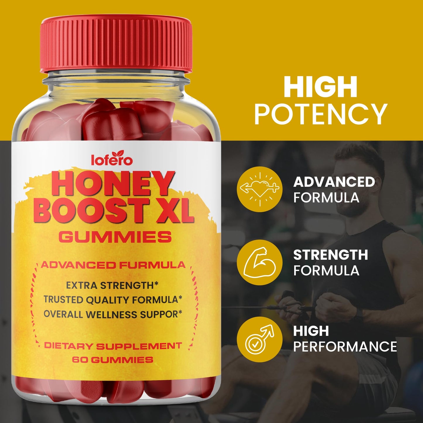 Lofero Honey Boost XL Gummies, 300 Count