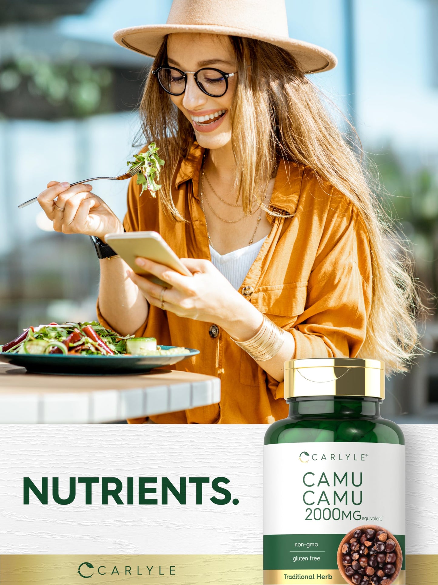 Carlyle Camu Camu with Vitamin C Capsules, 150 Count
