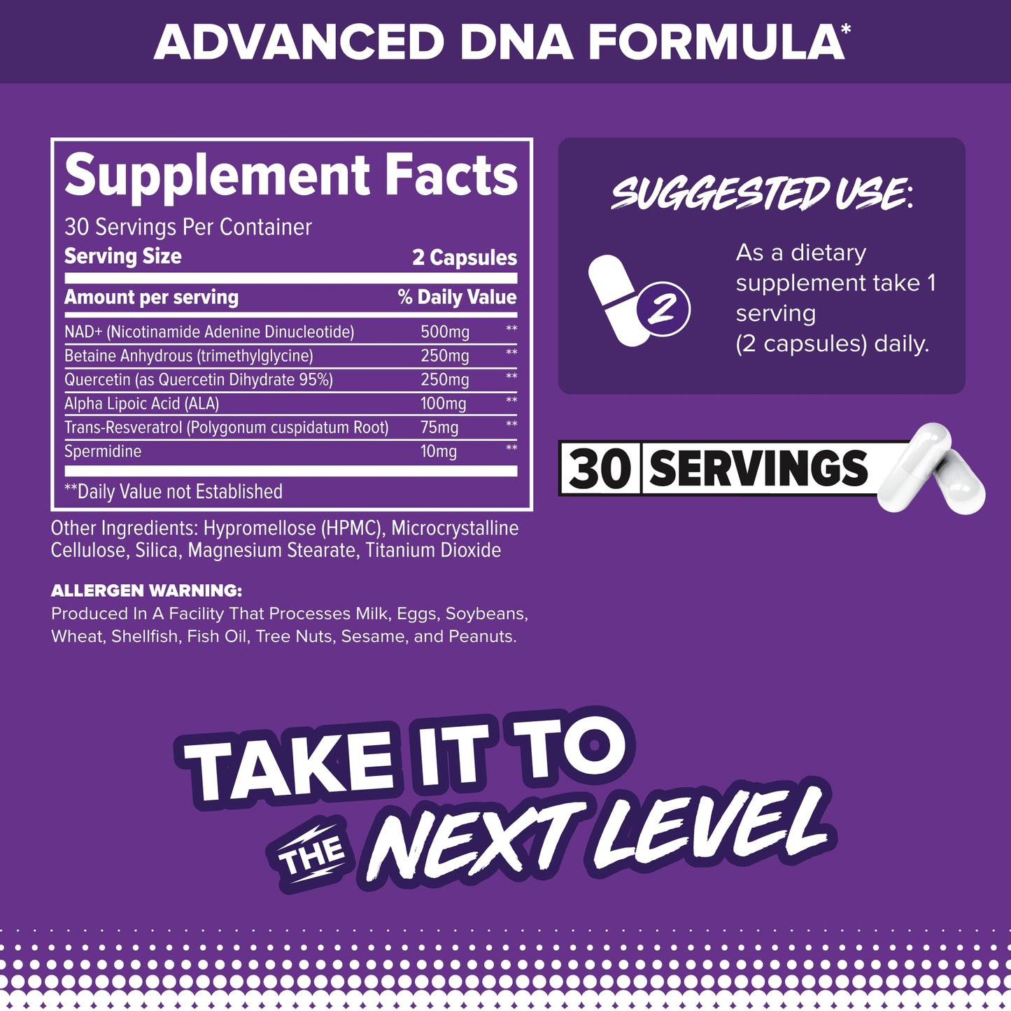 FINAFLEX NAD+ Advanced DNA Formula Veggie Capsules, 60 Count