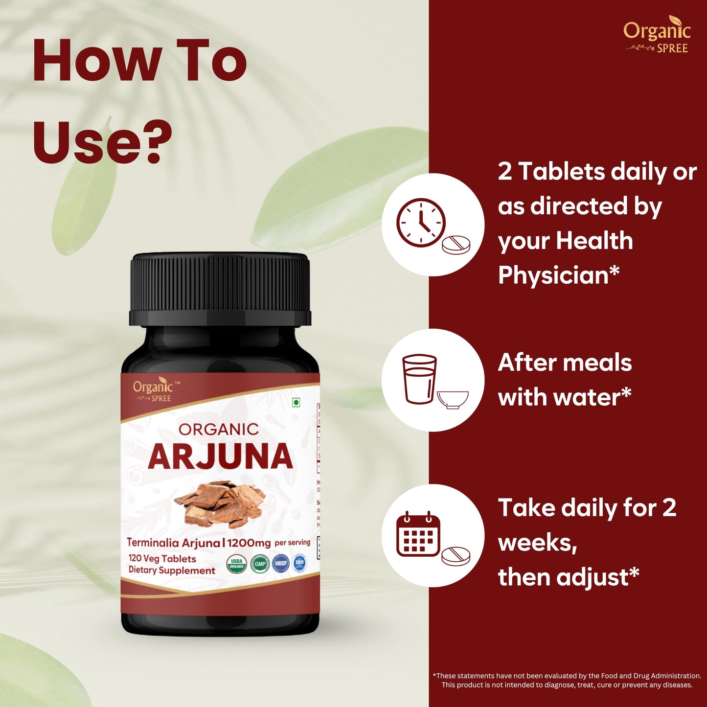 ORGANIC SPREE Arjuna 240 Tablets