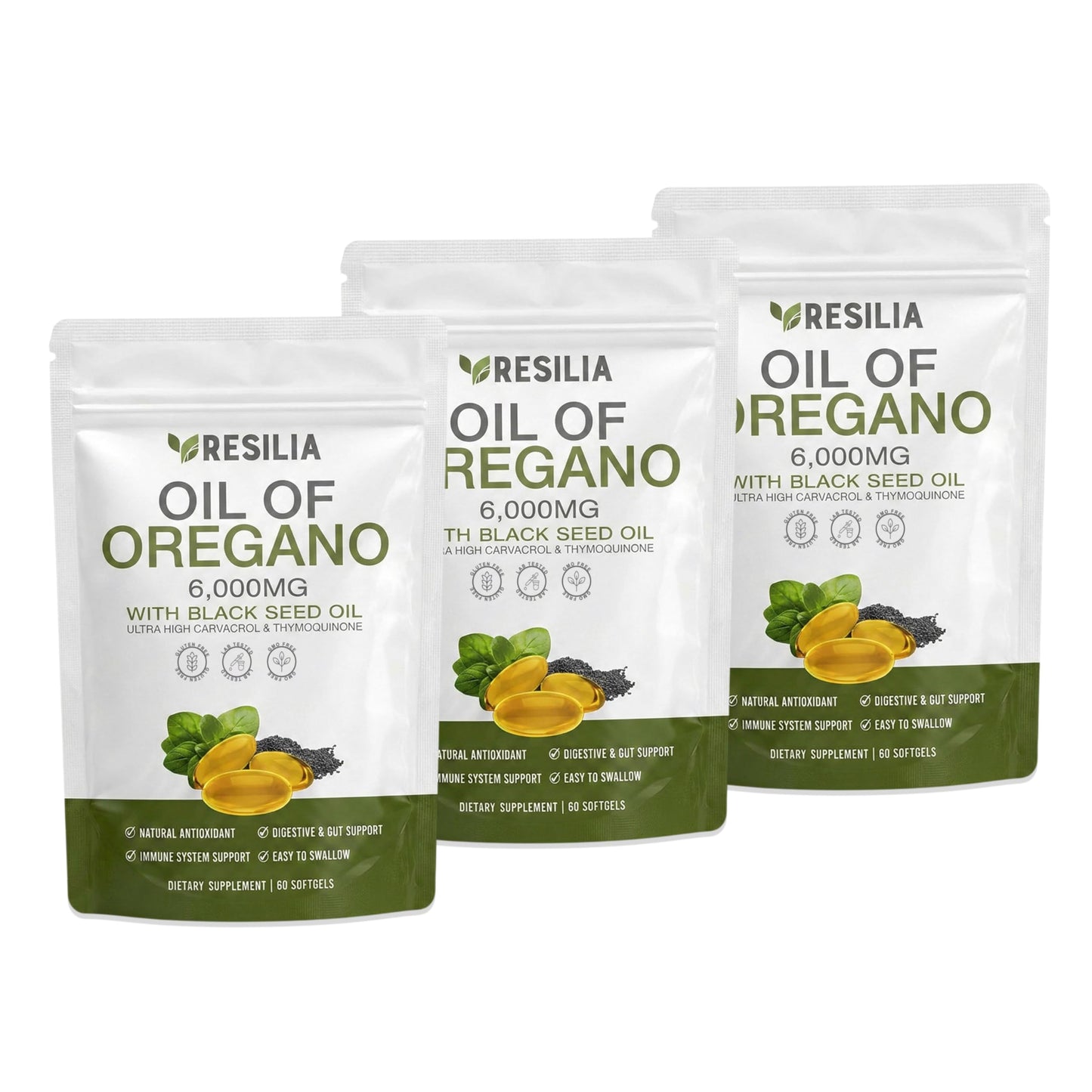 Resilia Oil Of Oregano Capsules 180 Count