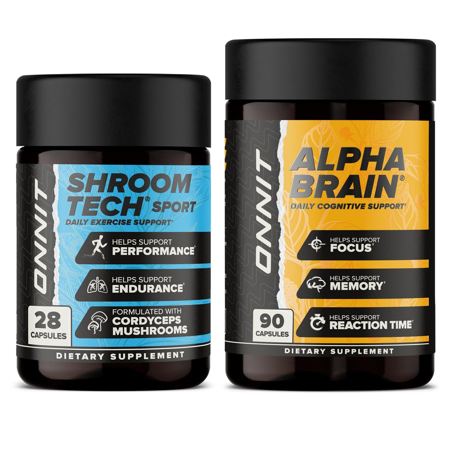 ONNIT Cognitive & Endurance Support Bundle Capsules, 118 Count