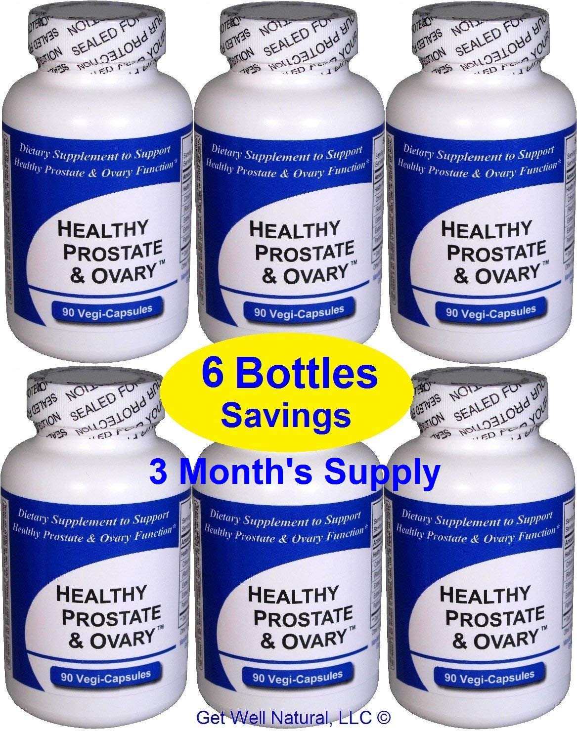 Get Well Natural, LLC Healthy Prostate and Ovary 540 Capsules