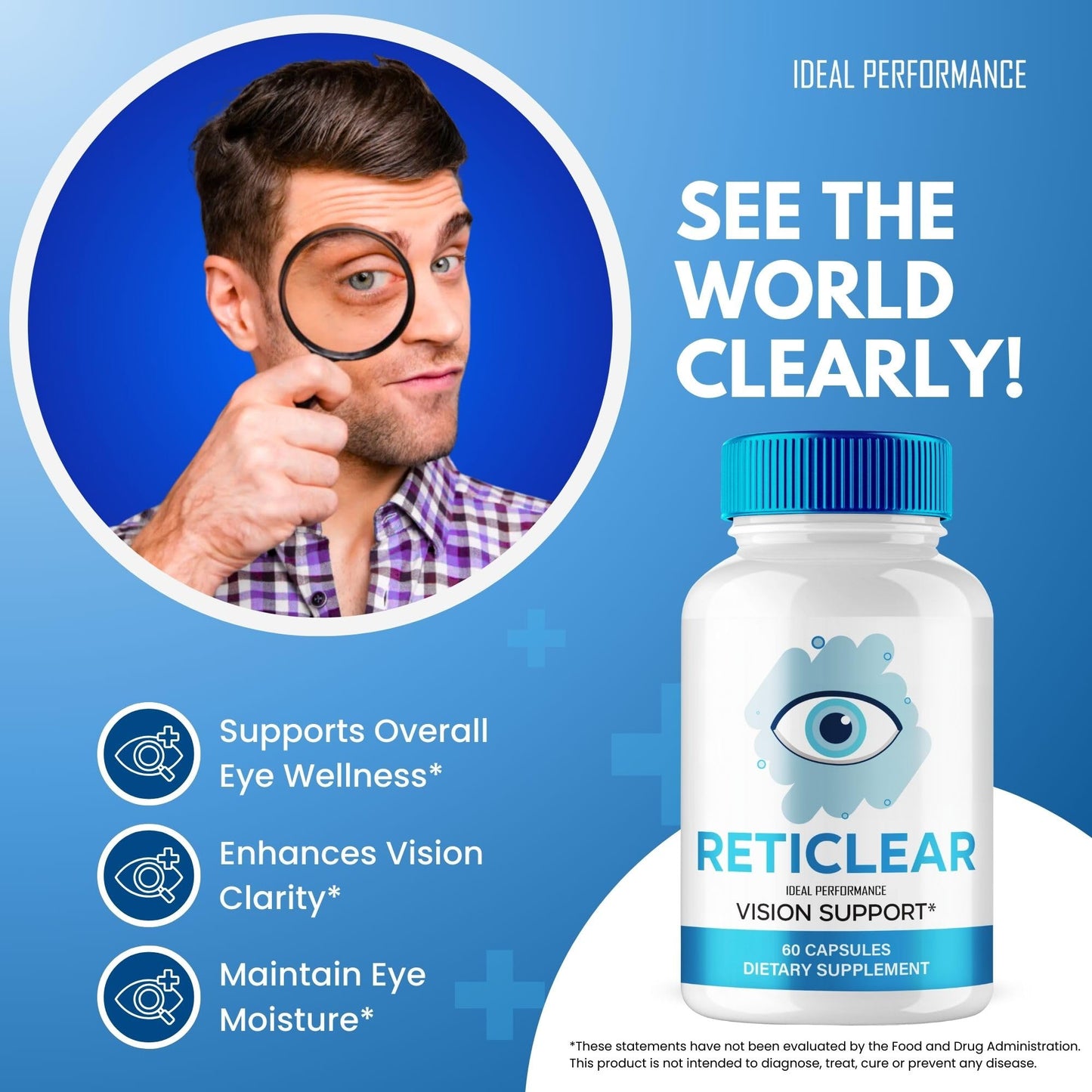 Ideal Performance RetiClear Vision Support Capsules, 120 Capsules