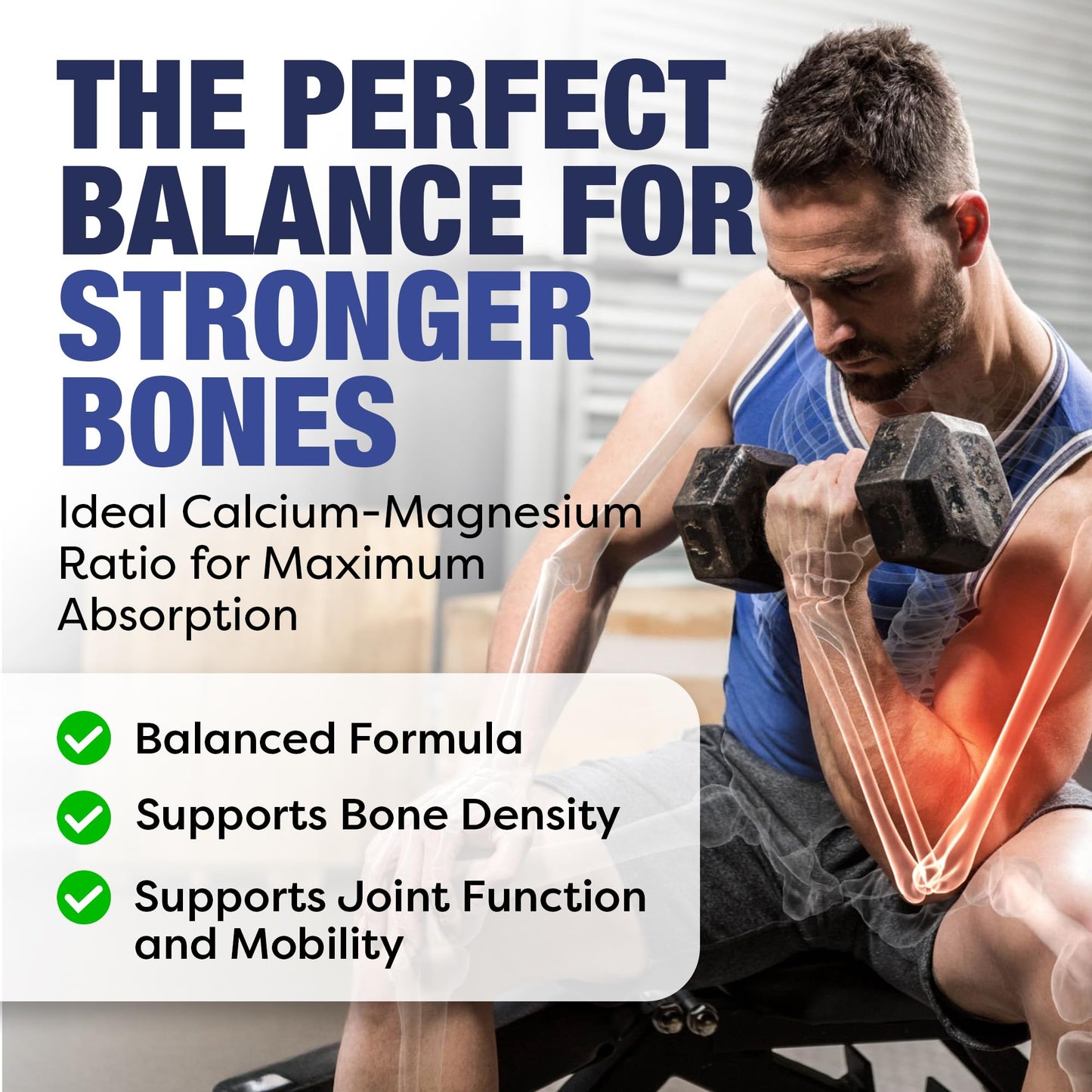 RHP Plant Calcium & Magnesium Supplement with Boron, Vitamin D3 & K2 MK-7 - Optimal Calcium-Magnesium Ratio for Bone Strength and Health, 120 Capsules