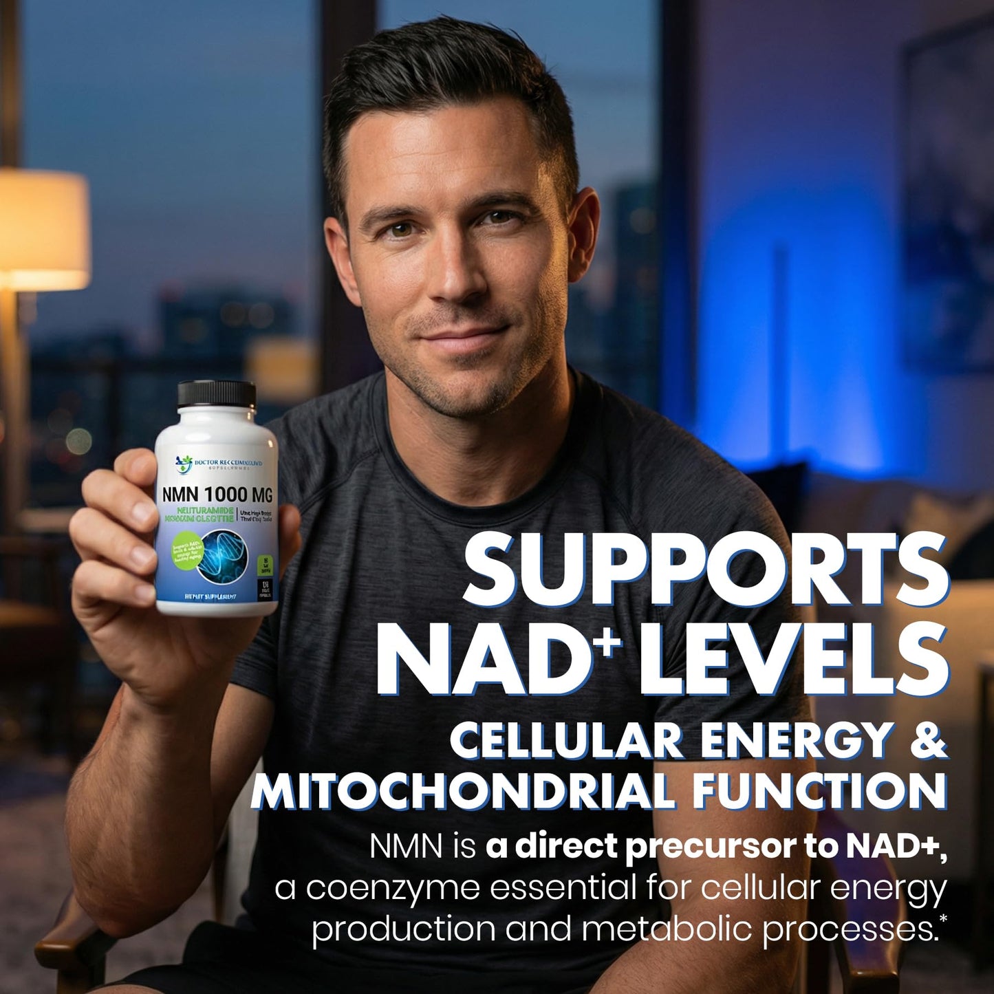 DOCTOR RECOMMENDED SUPPLEMENTS NMN 1000mg Nicotinamide Mononucleotide, 120 Veggie Capsules