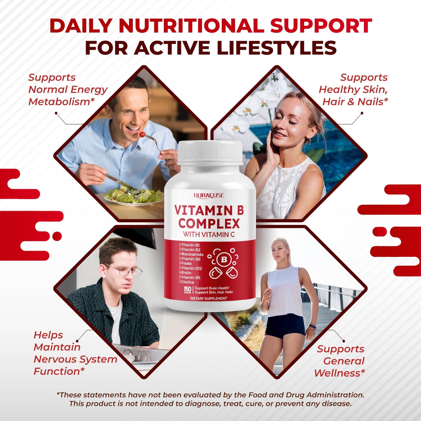 NURAFUSE Vitamin B Complex Capsule, 150 Count