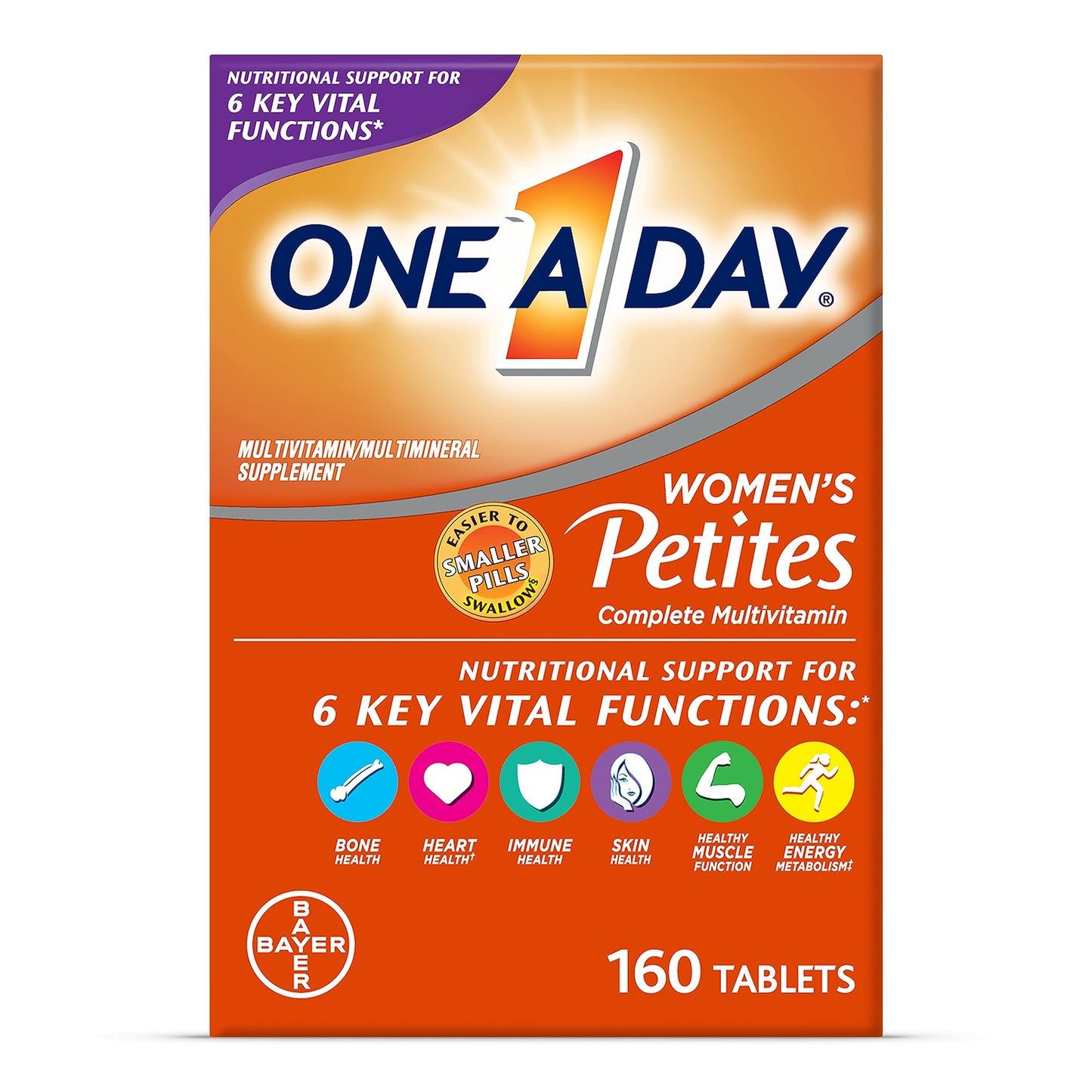 ONE A DAY Women’s Petites Multivitamin Tablet 160 Count