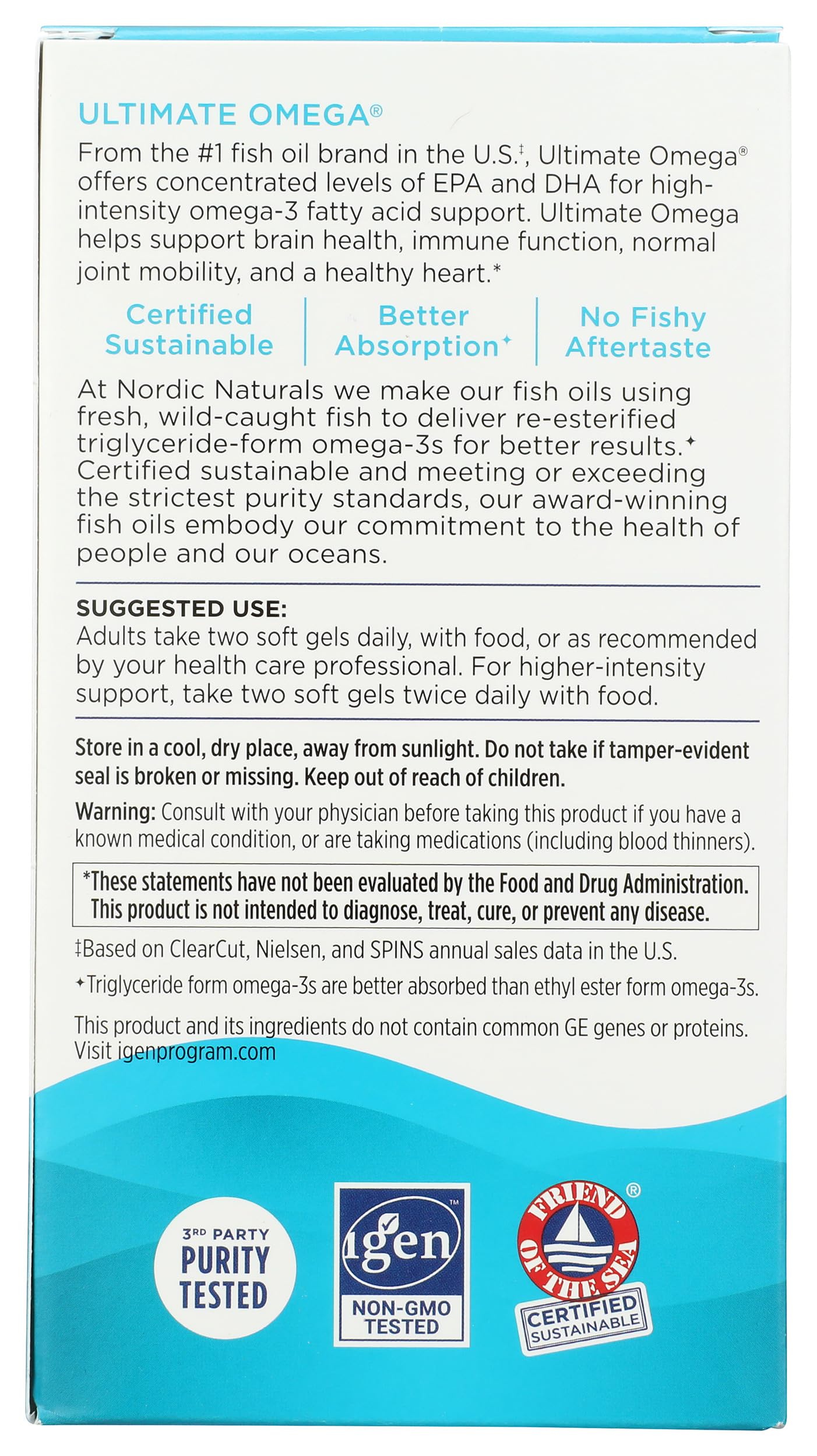 Nordic Naturals Ultimate Omega 1280Mg Softgels 180
