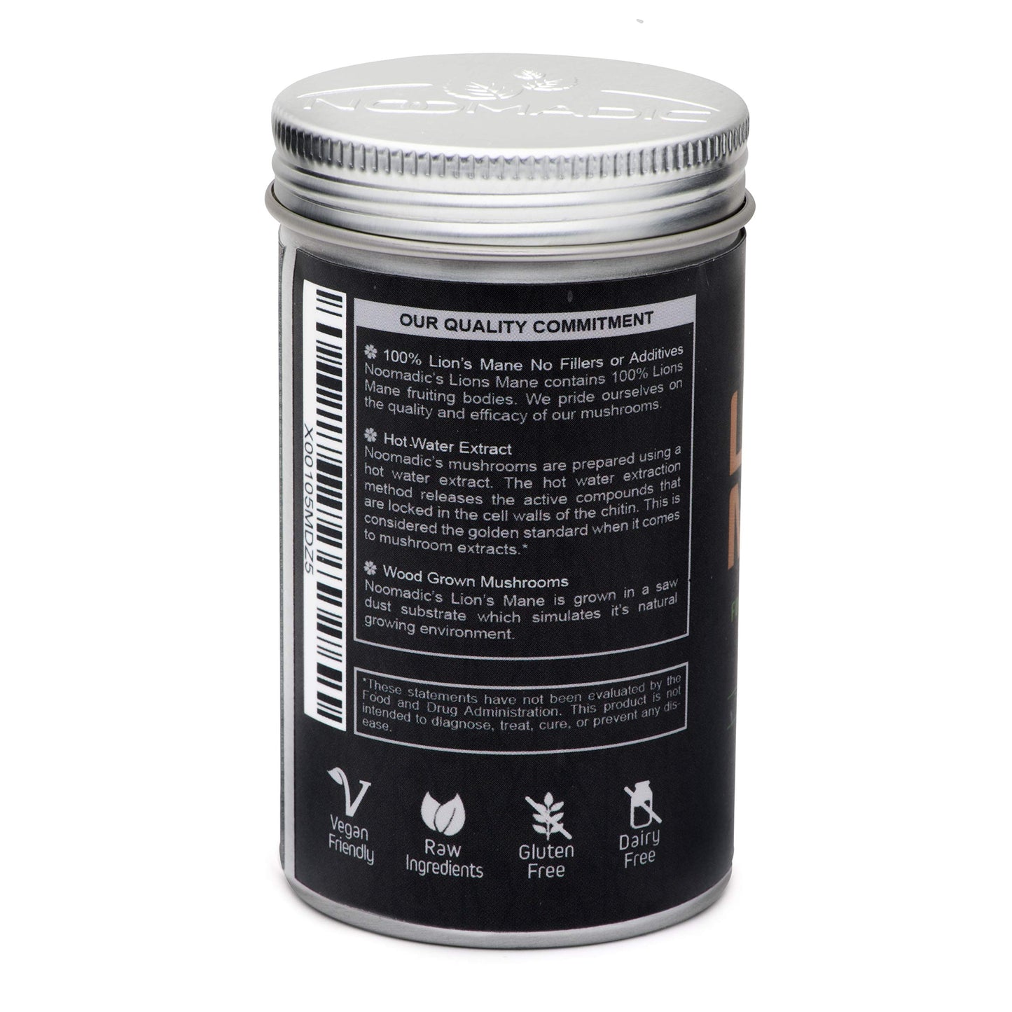 Noomadic Lion's Mane Mushroom Capsules, 60 Count