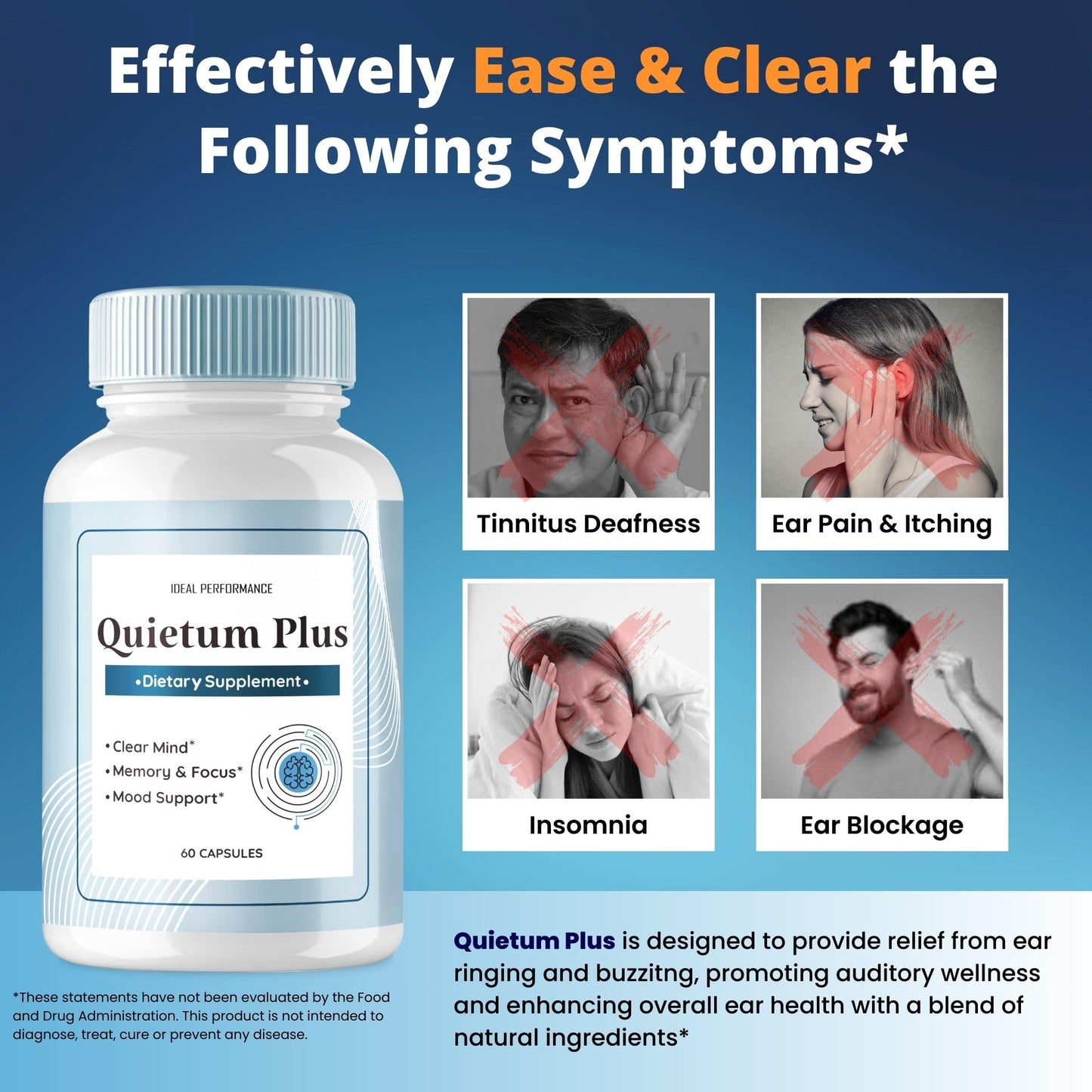IDEAL PERFORMANCE Quietum Plus Tinnitus Relief Capsules 300