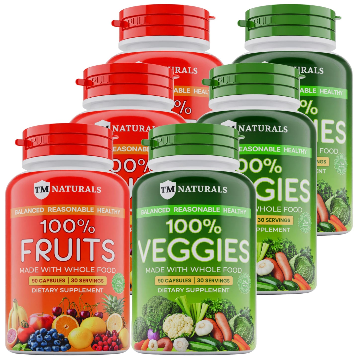TM NATURALS Fruit and Veggies Supplement Capsules 540