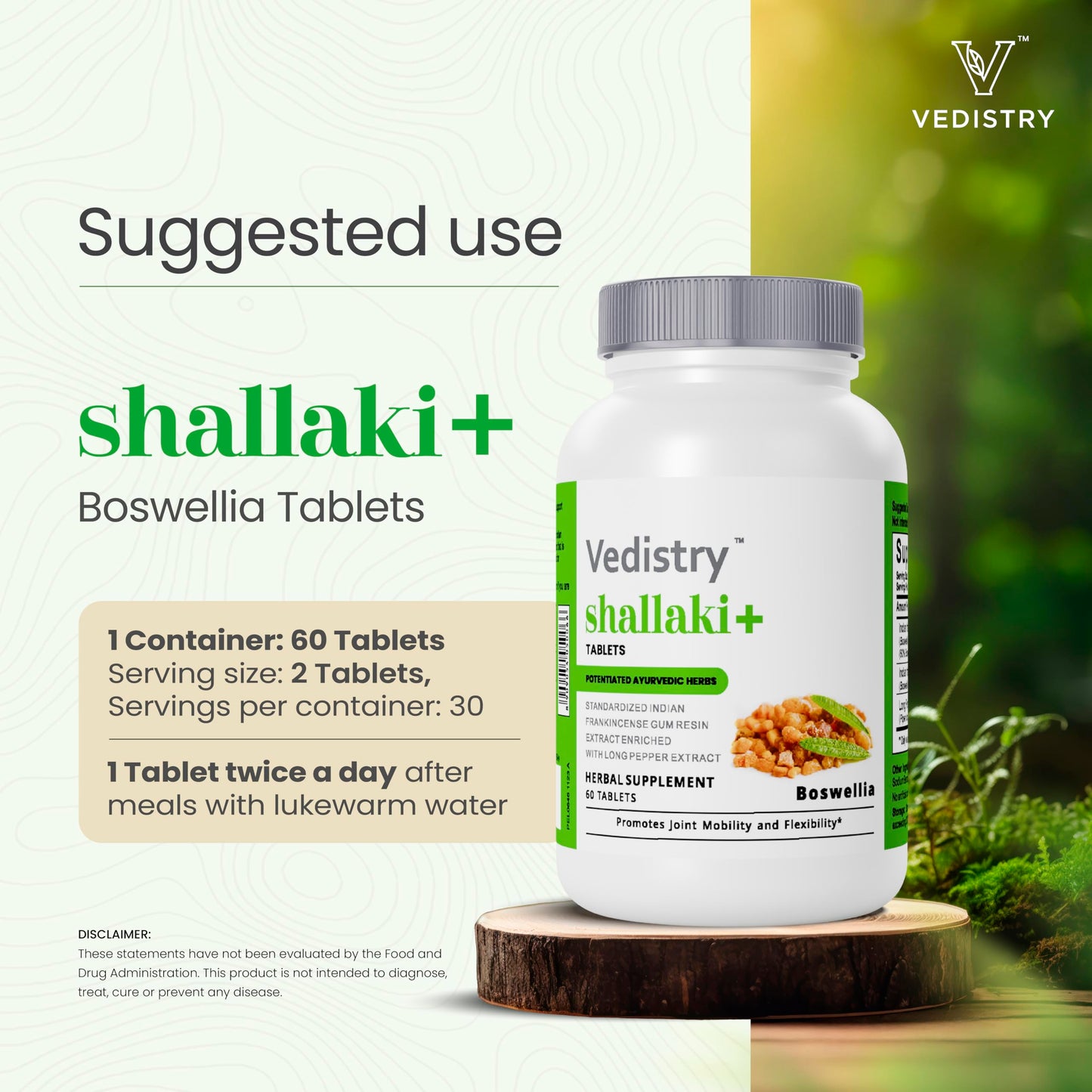 Vedistry Boswellia Serrata Supplements 700mg Tablets, 60 Tablets