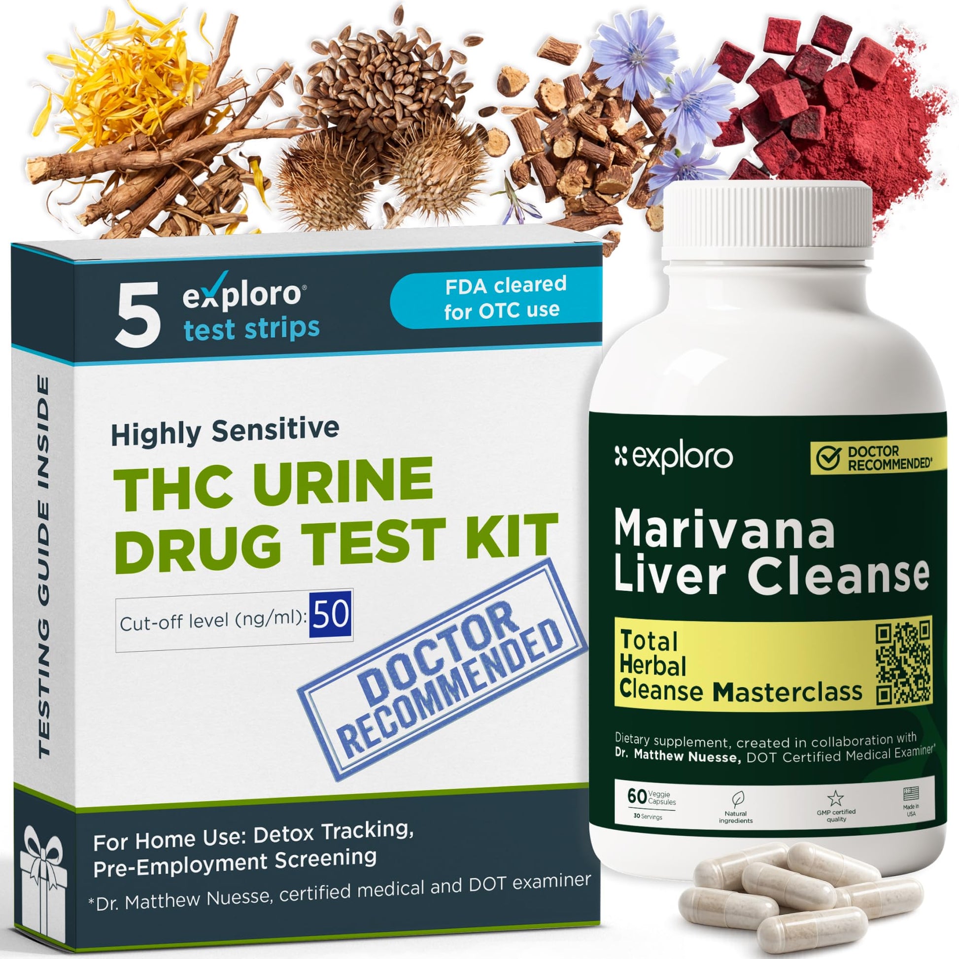 Exploro Total Cleanse Bundle Detox Capsules, 63 Capsules