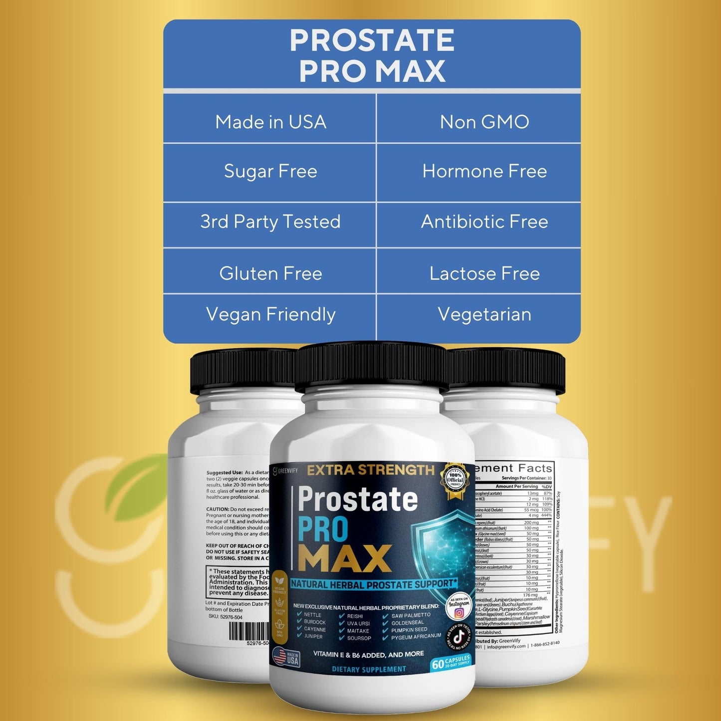 GREENVIFY Prostate Pro Max Capsule 60 Count