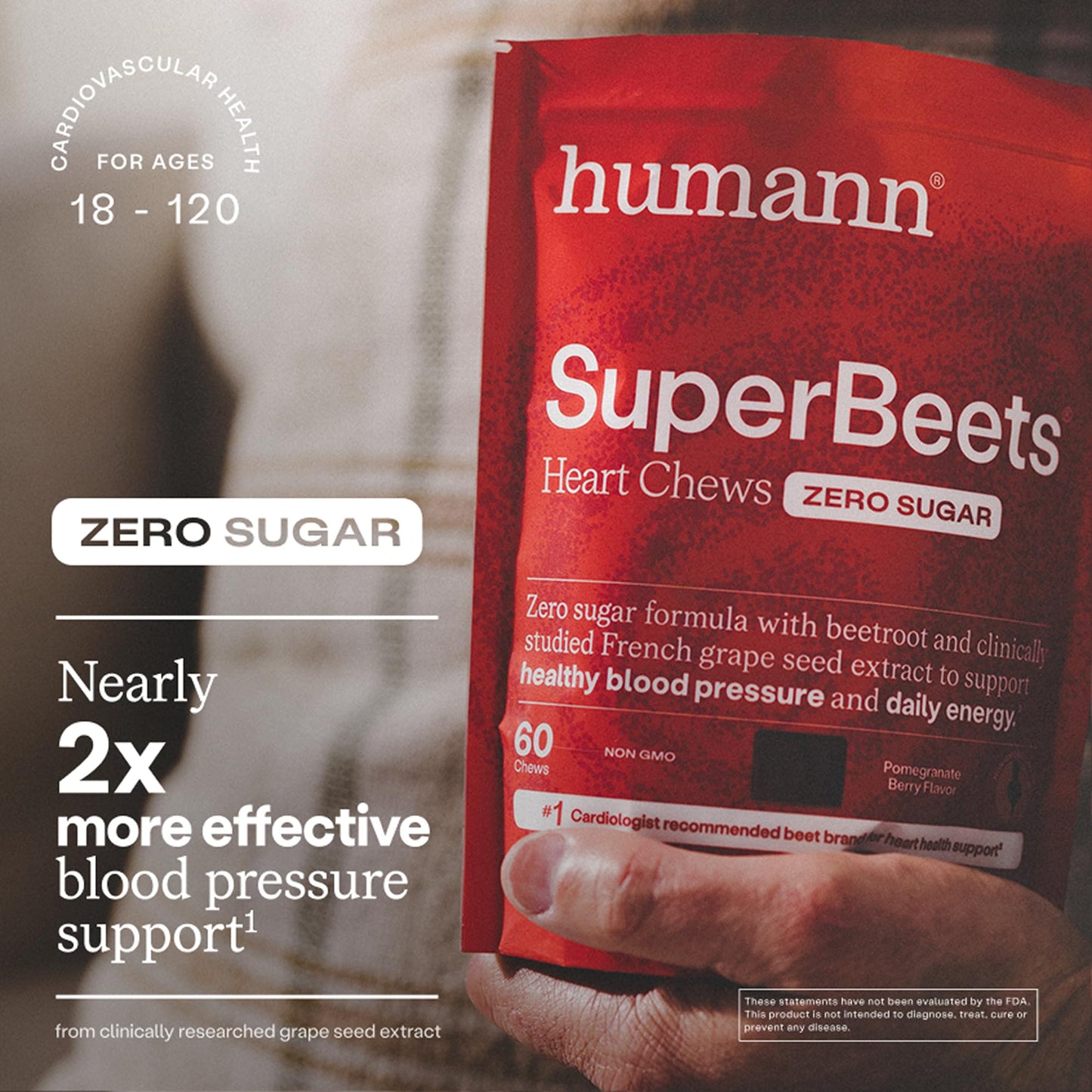Humann SuperBeets Heart Chews 60 Count